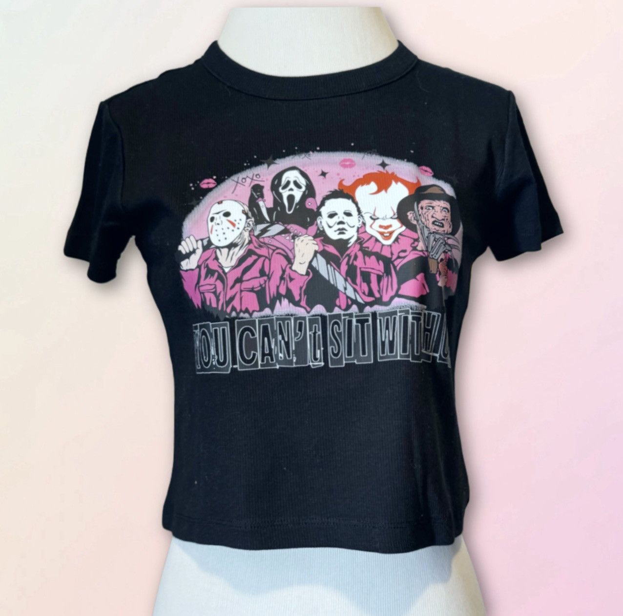 Other You Can’t Sit With Us, Halloween Theme, Cropped Baby Tee Size M / US 6-8 / IT 42-44 - 1 Thumbnail