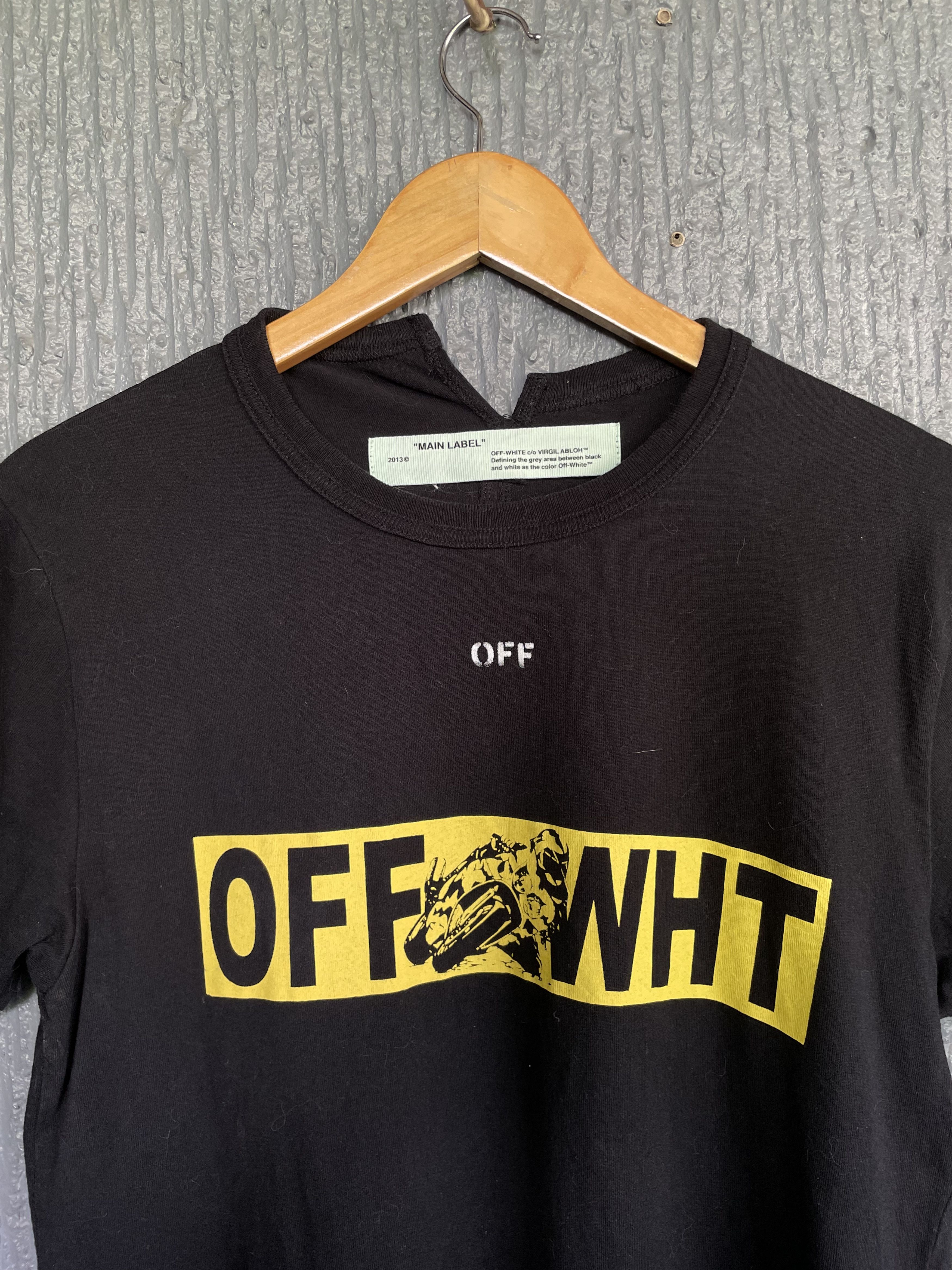 Off-White × Virgil Abloh OFF-WHITE MOTO SPLICED TEE Size US XS / EU 42 / 0 - 2 Thumbnail