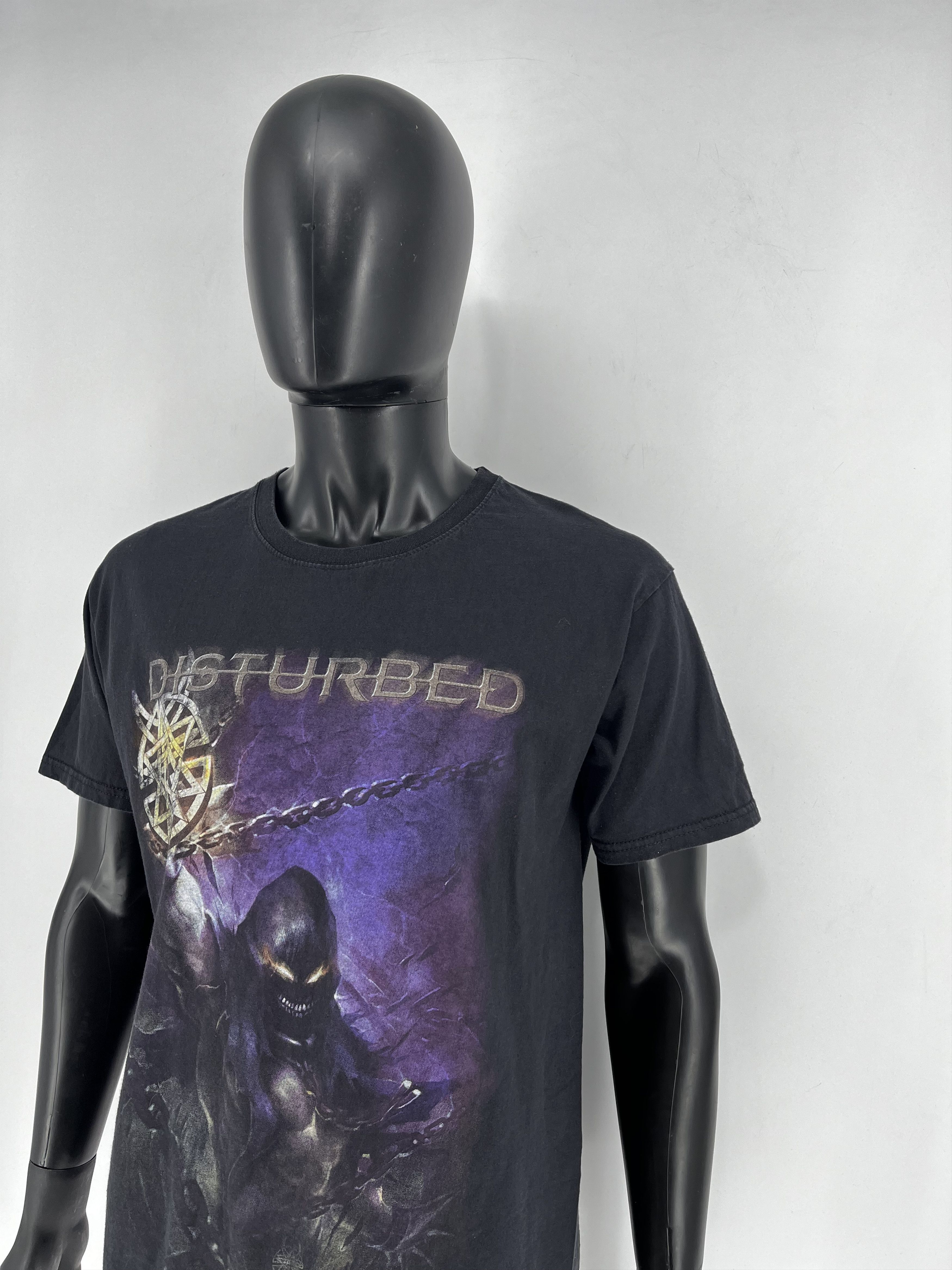 Band Tees Vintage Y2K Disturbed Metal Band Grunge Faded Double Sided Size US L / EU 52-54 / 3 - 4 Thumbnail