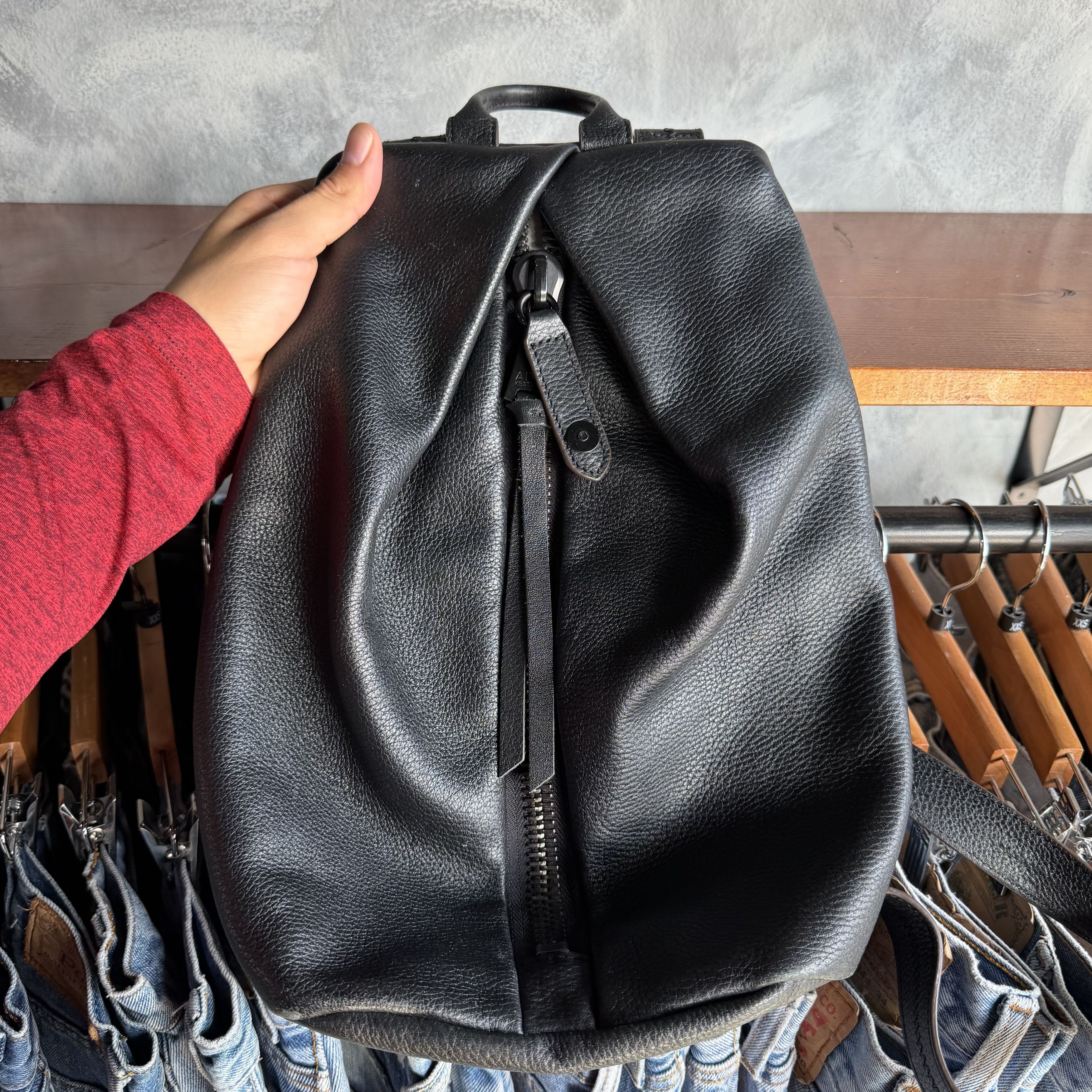 Other Aimee Kestenberg Backpack Tamitha Leather Peblled Full Zip Size ONE SIZE - 4 Thumbnail