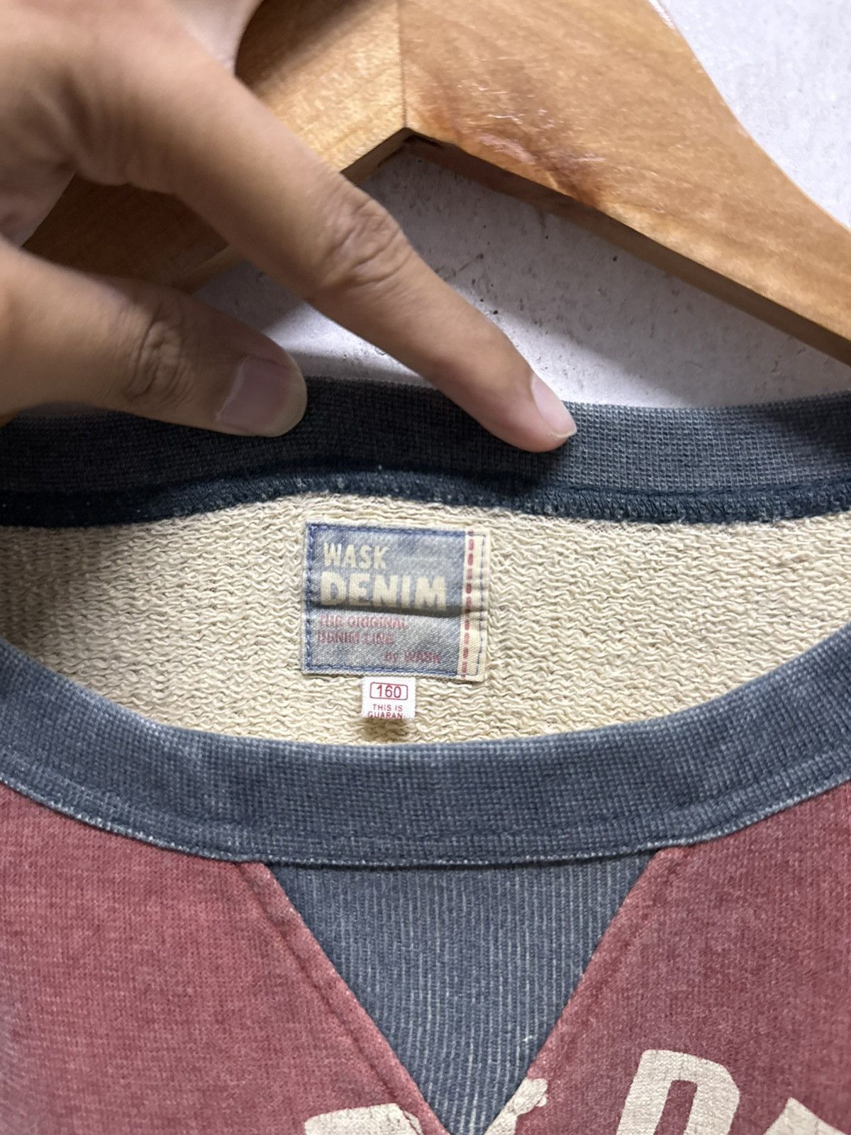 Japanese Brand 2000s Archive Wask Denim 40s Style Sweatshirt Size US S / EU 44-46 / 1 - 6 Thumbnail