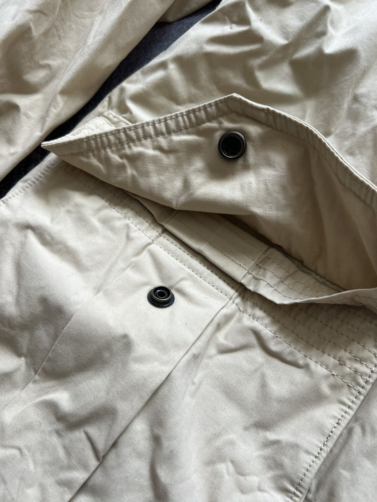 Polo Ralph Lauren × Ralph Lauren × Vintage Polo by Ralph Lauren Vintage Beige Cotton Mac Coat Jacket Size US L / EU 52-54 / 3 - 2 Thumbnail