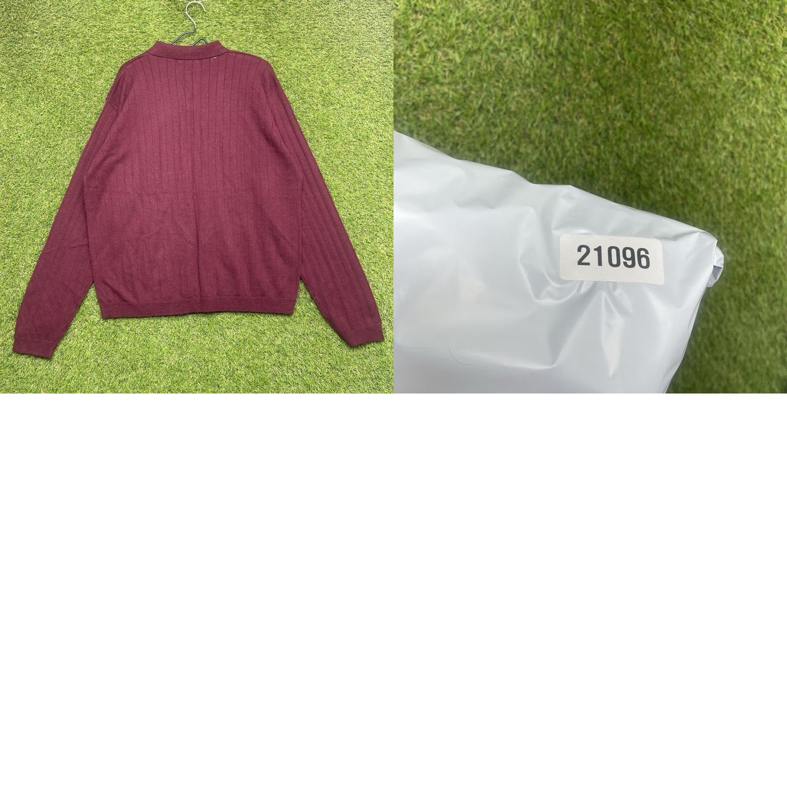 Vintage VINTAGE Merino Wool Sweater Mens XL Maroon Lightweight Henley Collared NWT Size US XL / EU 56 / 4 - 9 Thumbnail