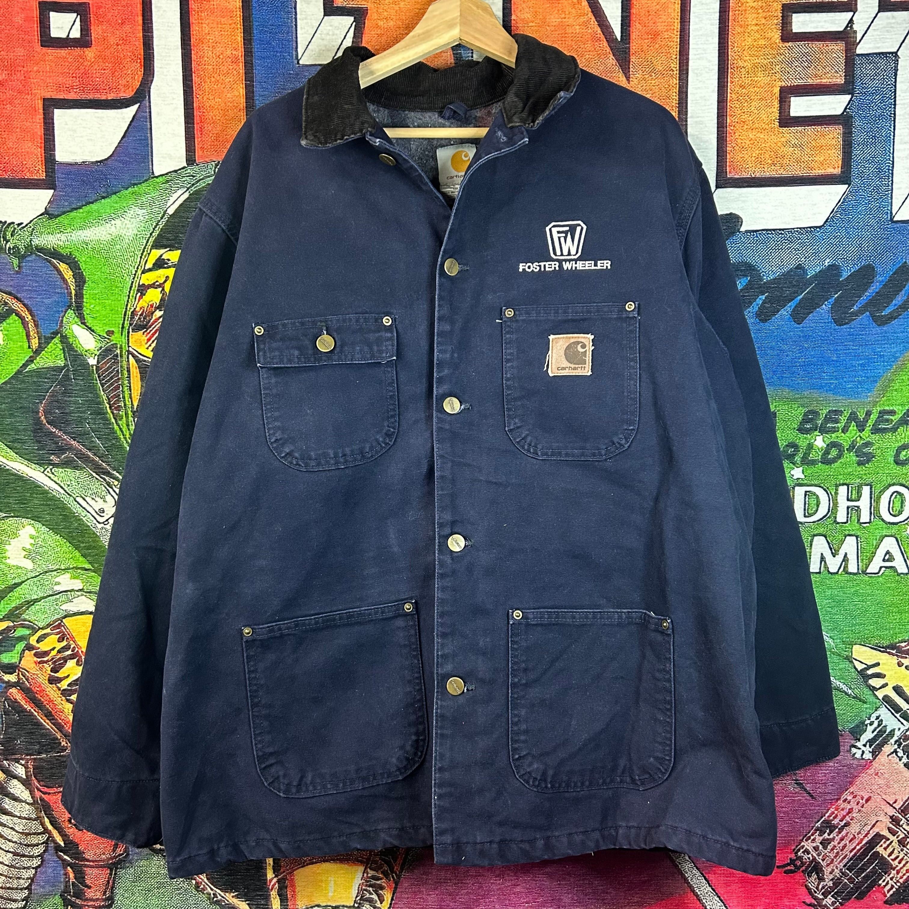 Carhartt Y2K Navy Carhartt Chore Jacket Size Large Size US L / EU 52-54 / 3 - 1 Thumbnail