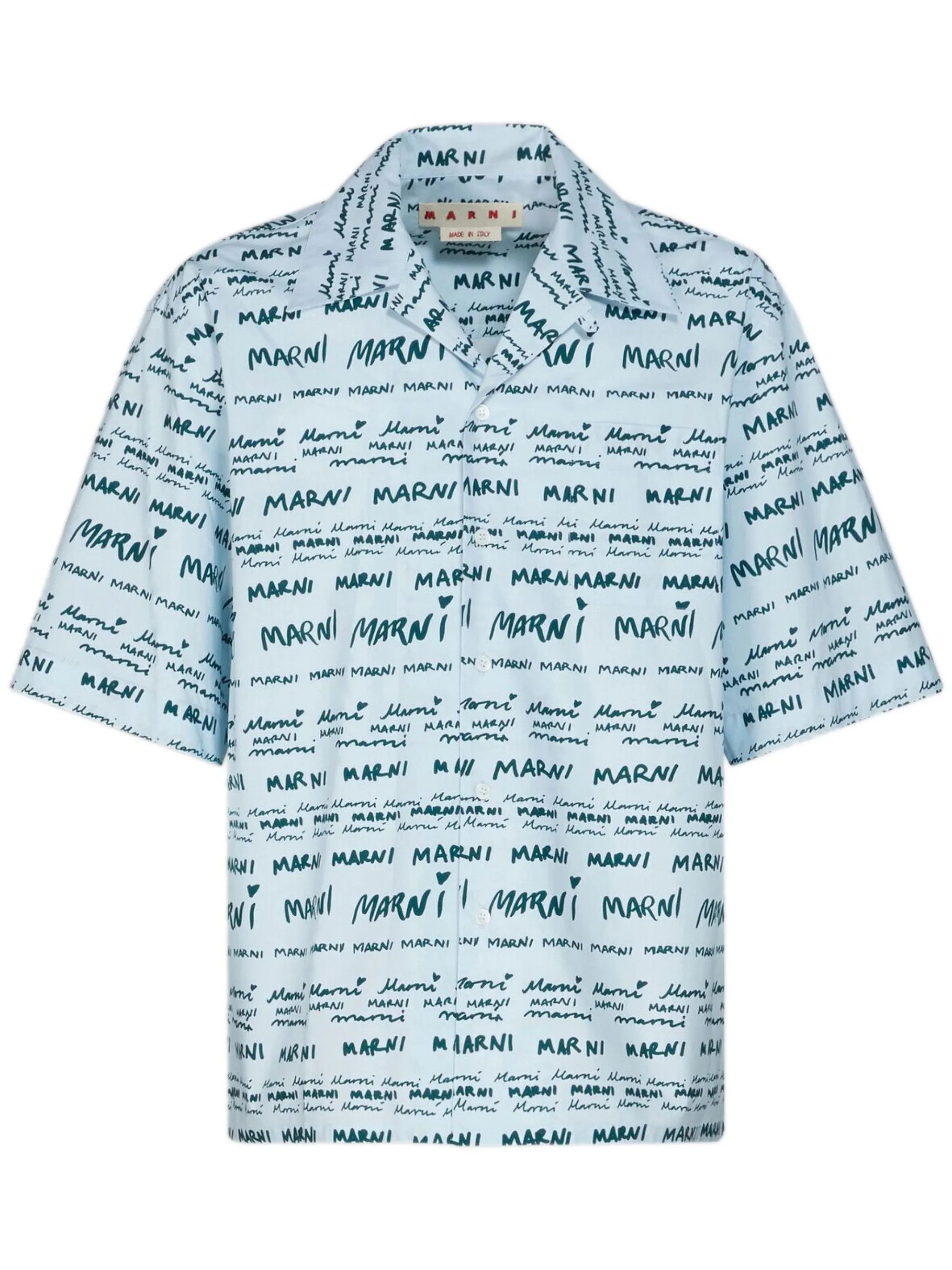 Marni o1y0225 Patterned Shirt in Light Blue/Green Size US M / EU 48-50 / 2 - 1 Thumbnail