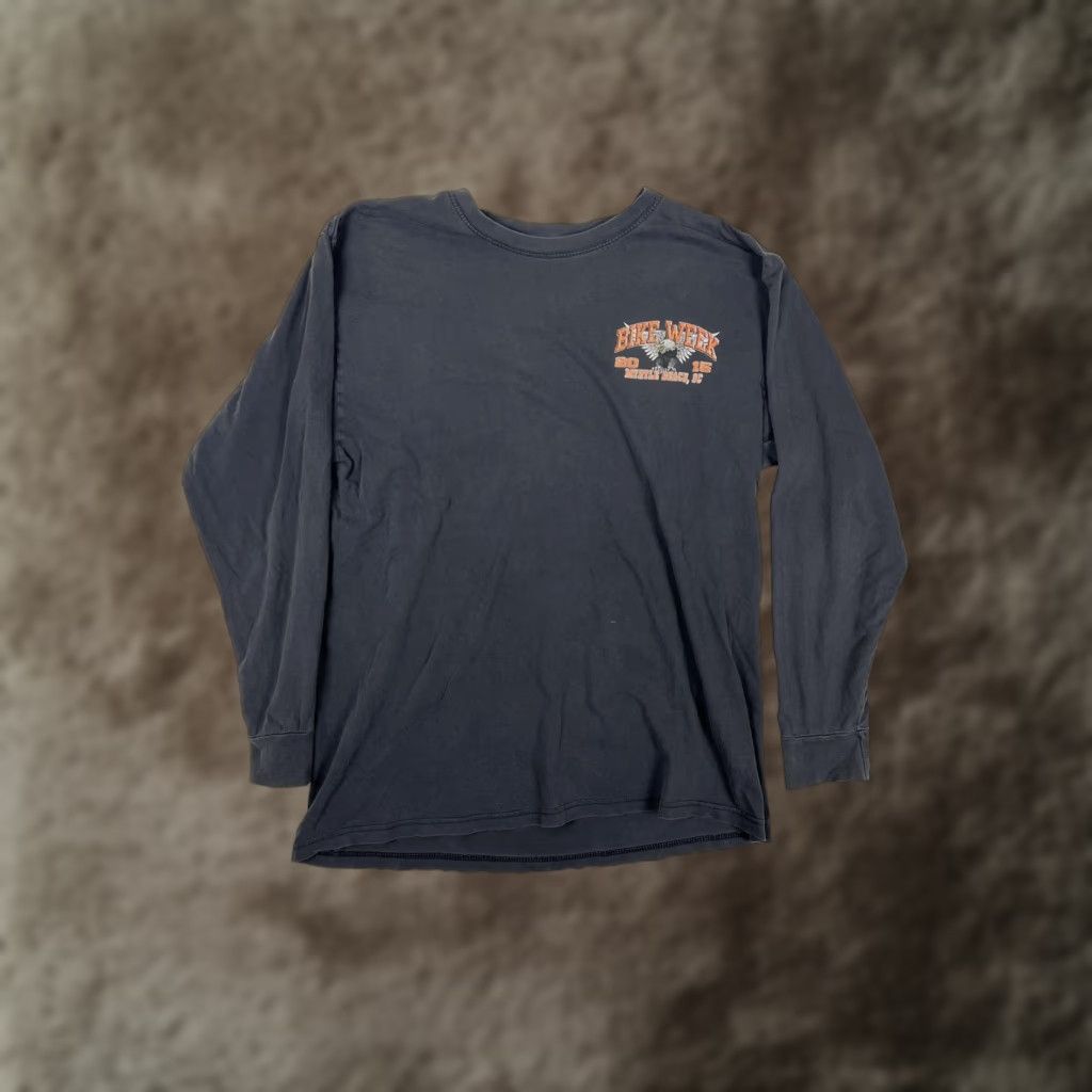 Vintage Bike Week Myrtle Beach Shirt Mens XL Gray Eagle Long Sleeve Biker 2015 Retro Size US XL / EU 56 / 4 - 1 Thumbnail