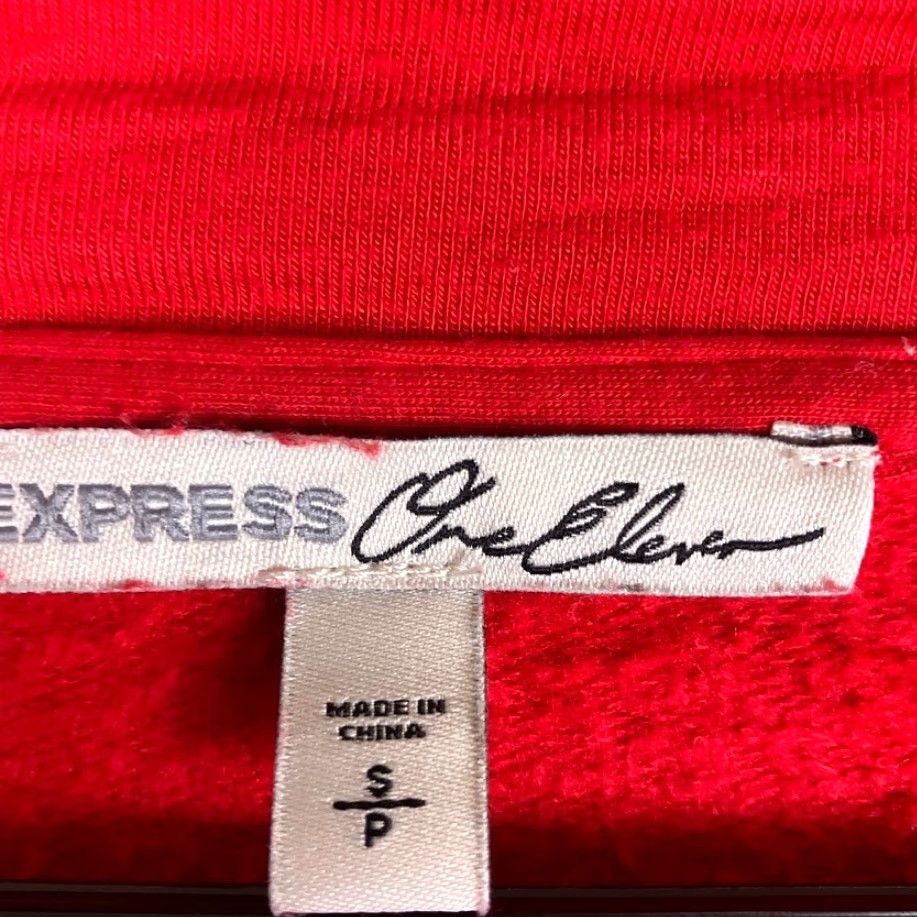 Express Express Womens Sweater Red V Neck Long Sleeve Relaxed Rayon Blend Small Size S / US 4 / IT 40 - 6 Thumbnail