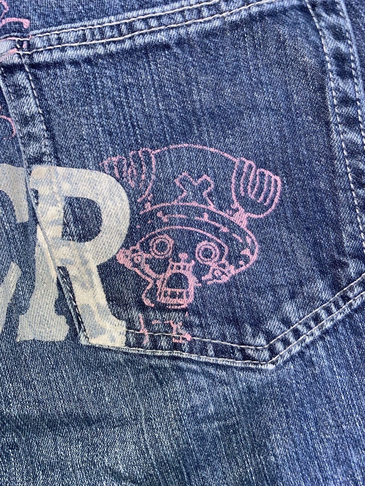 Japanese Brand Vintage One Piece Tony Chopper Evisu Style Jeans Size US 32 / EU 48 - 13 Thumbnail