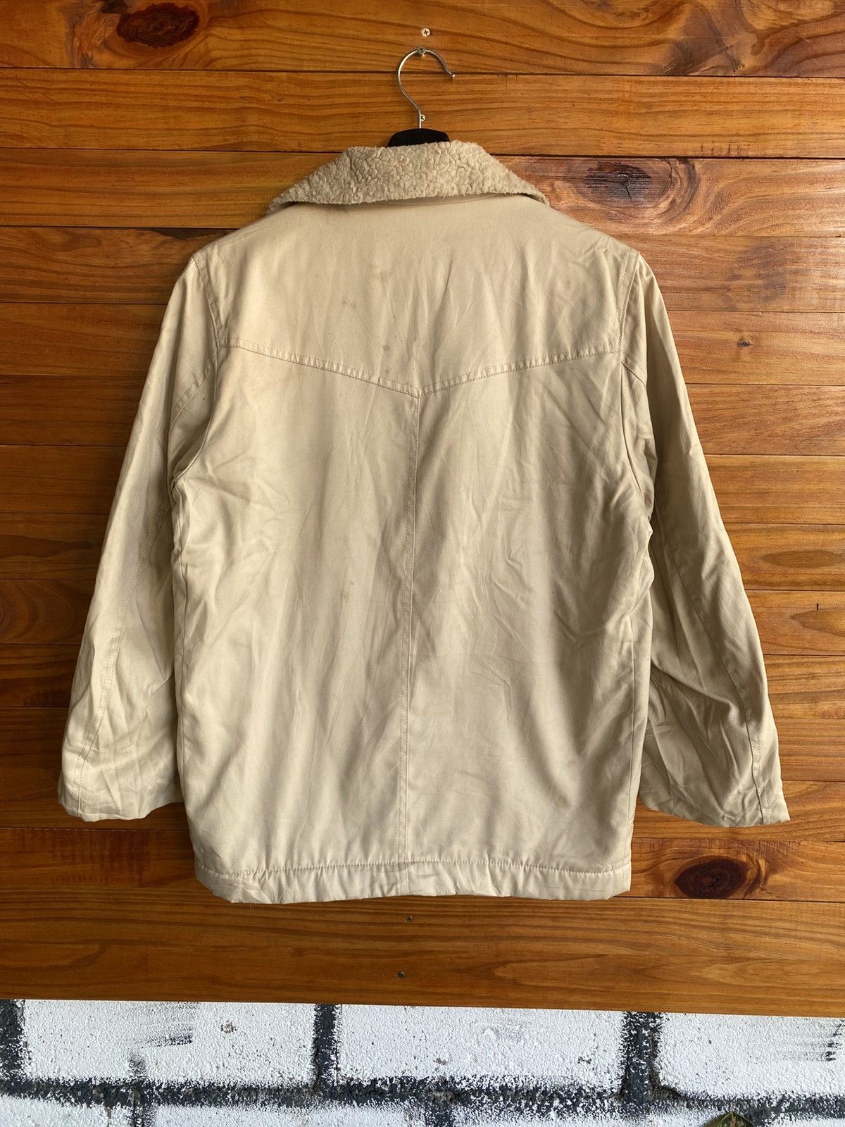 Van Vintage VAN Boys Sherpa Collar Beige Utility Jacket – 1980s Size US S / EU 44-46 / 1 - 10 Thumbnail