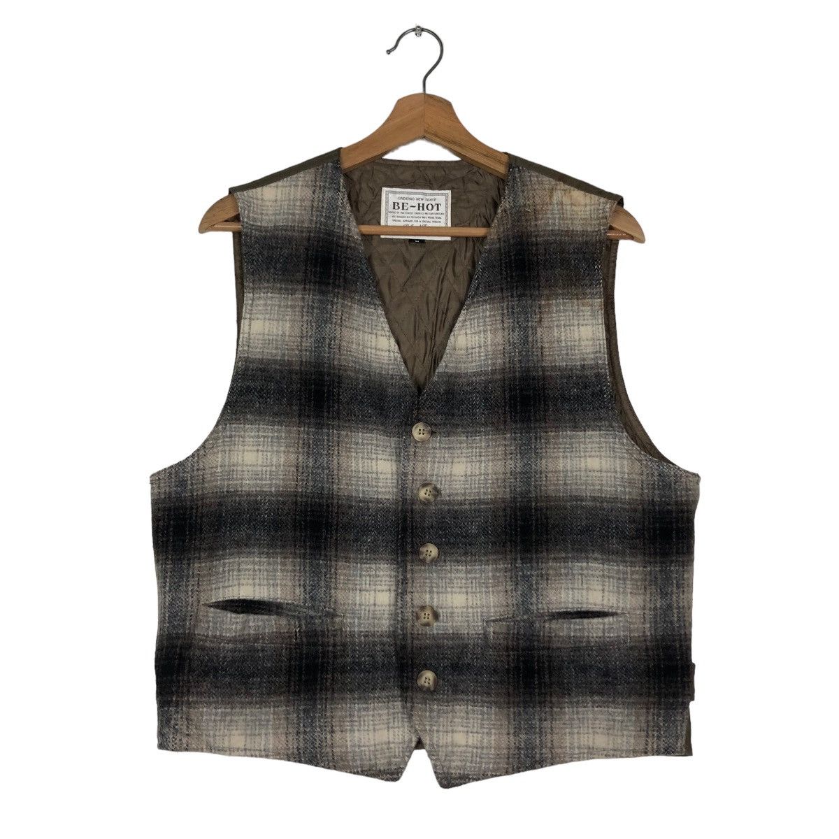 Japanese Brand 📌VINTAGE UTILITY VEST BE-HOT JAPAN TARTAN DESIGN CHECK Size US M / EU 48-50 / 2 - 2 Thumbnail