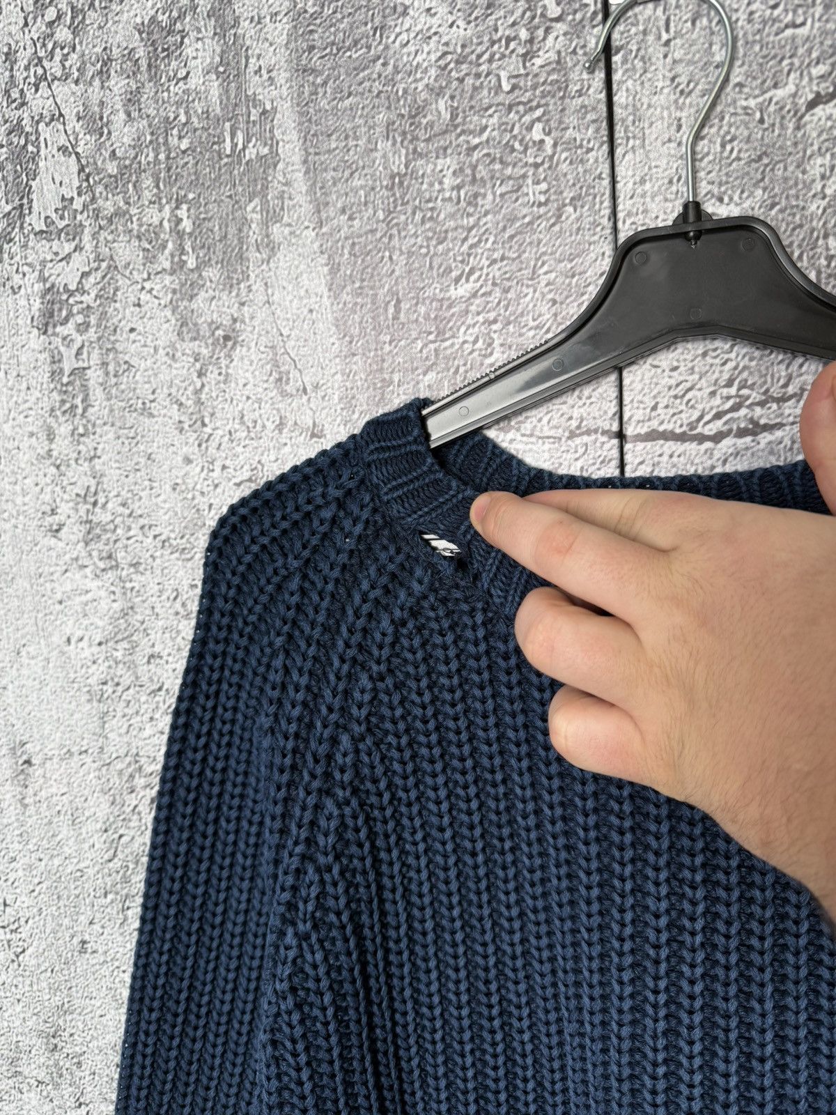 Our Legacy Our Legacy AW 15 Indigo Dyed Men Knitted Heavyweight Sweater Size US M / EU 48-50 / 2 - 11 Thumbnail