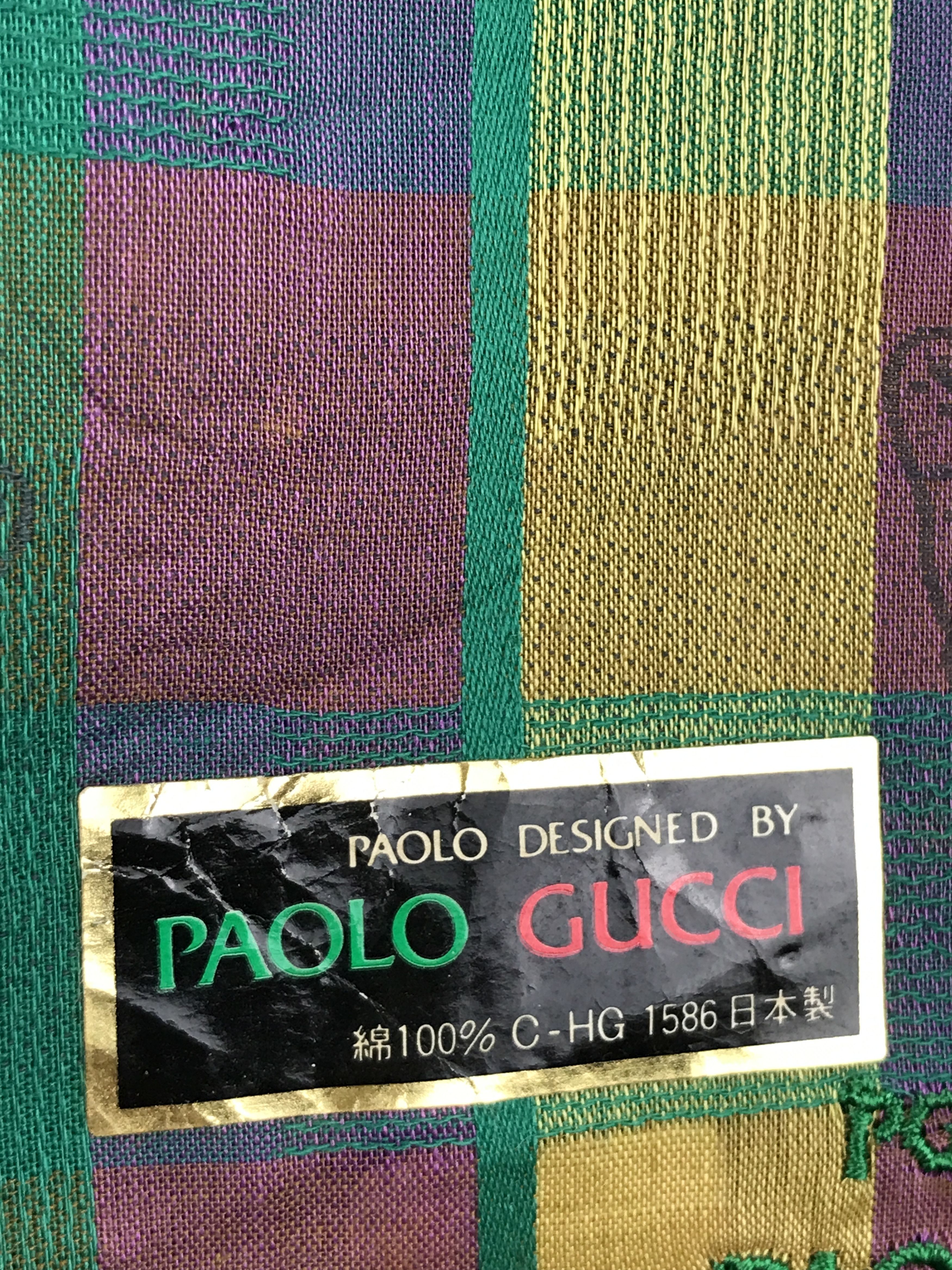 Paolo Gucci × Vintage Vintage Paolo Gucci Bandana Neckerchief Handkerchief Size ONE SIZE - 6 Thumbnail