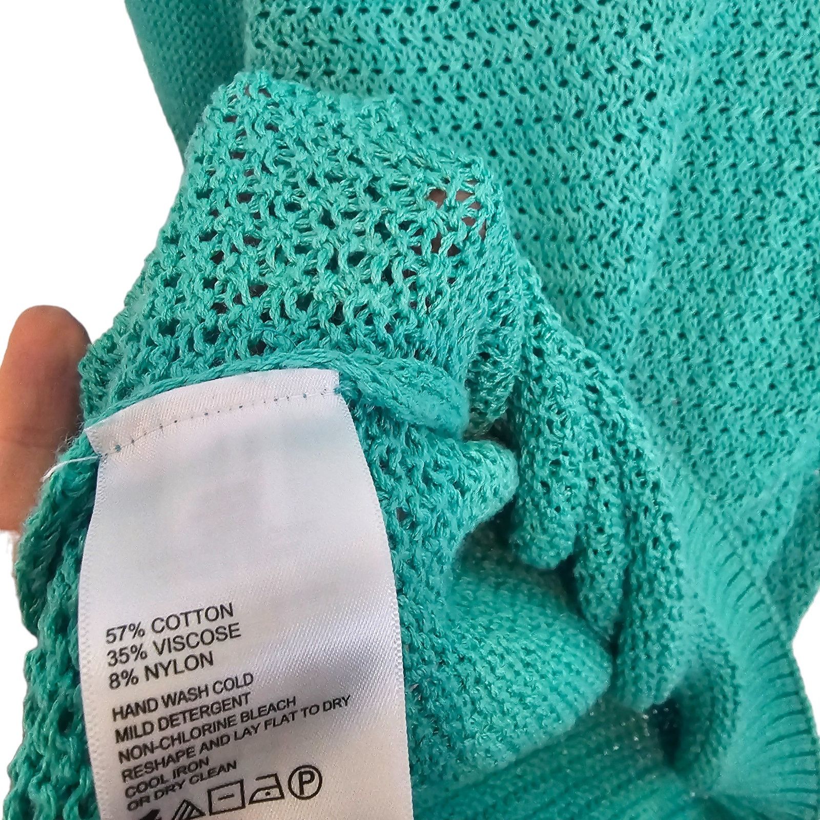 Tommy Bahama Tommy Bahama Womens Open Knit Sweater Size S Green Coastal Size S / US 4 / IT 40 - 8 Thumbnail