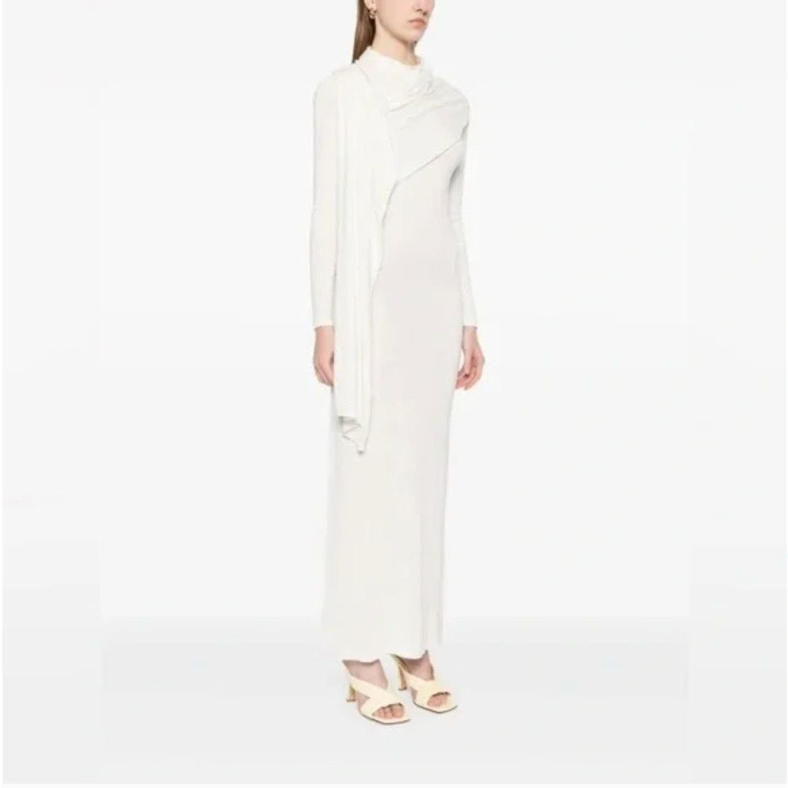 AYA MUSE AYA MUSE scarf-detail longsleeved maxi dress Cream NWT $986 Size S / US 4 / IT 40 - 1 Thumbnail