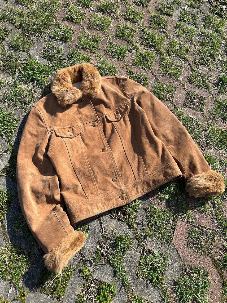 Vintage Vintage Avantgarde Real Suede Leather Fur Jacket Size M / US 6-8 / IT 42-44 - 3 Thumbnail