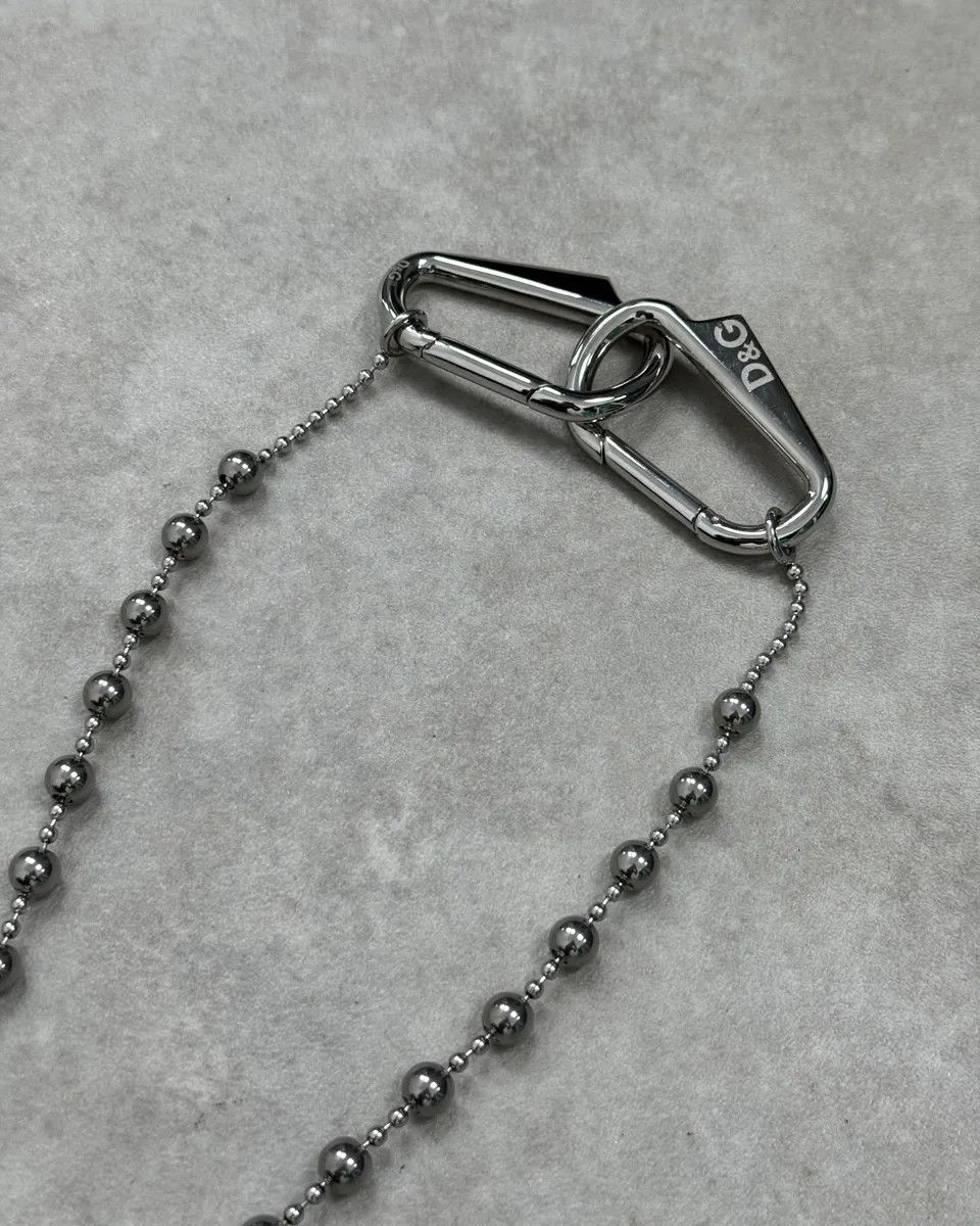 Dolce & Gabbana 2000s Dolce & Gabbana Grey Metal Beaded Cross Rosary Chain Size ONE SIZE - 5 Thumbnail