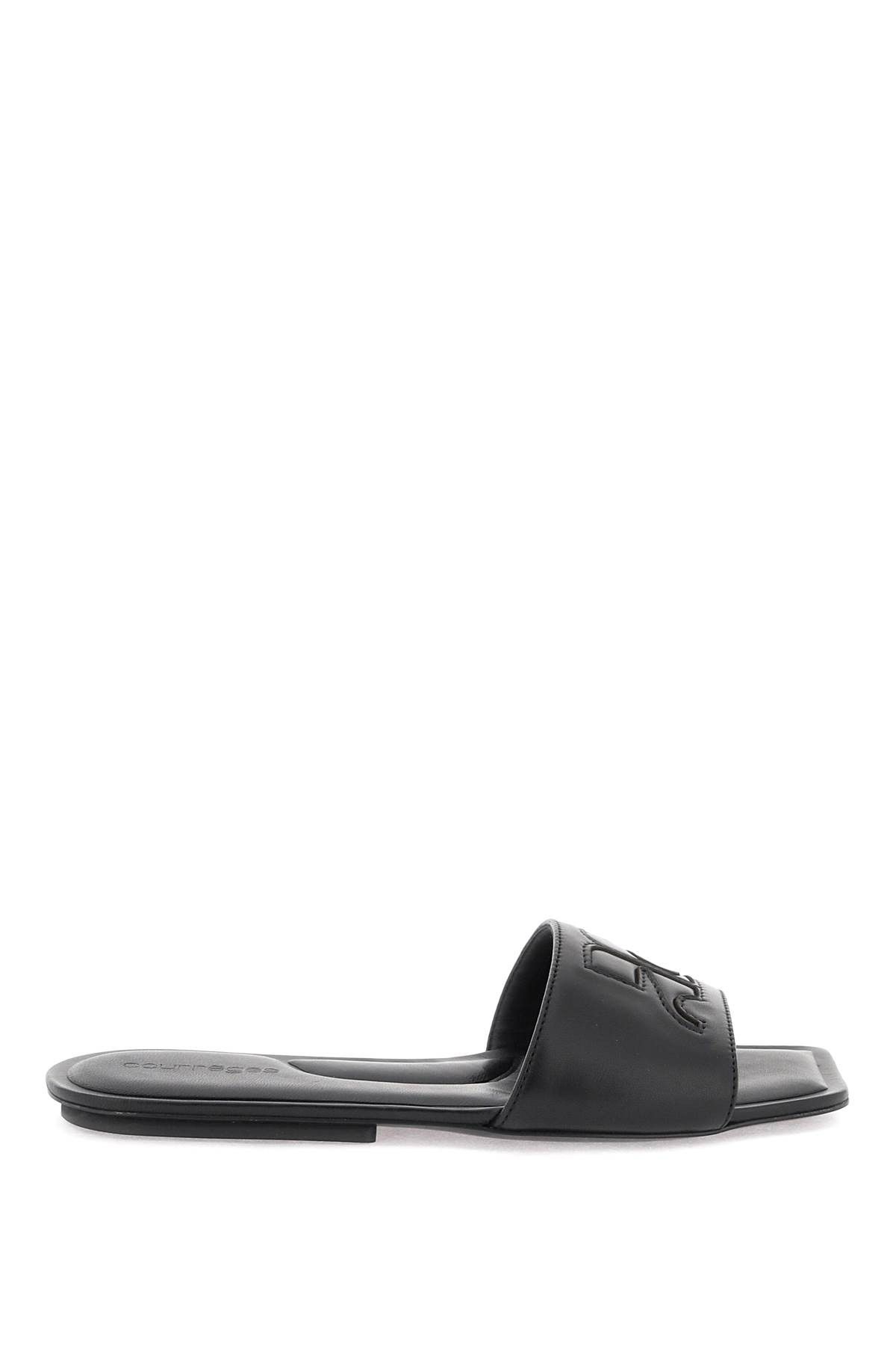 image of Courreges Ac Slides in Black, Women's (Size 6)