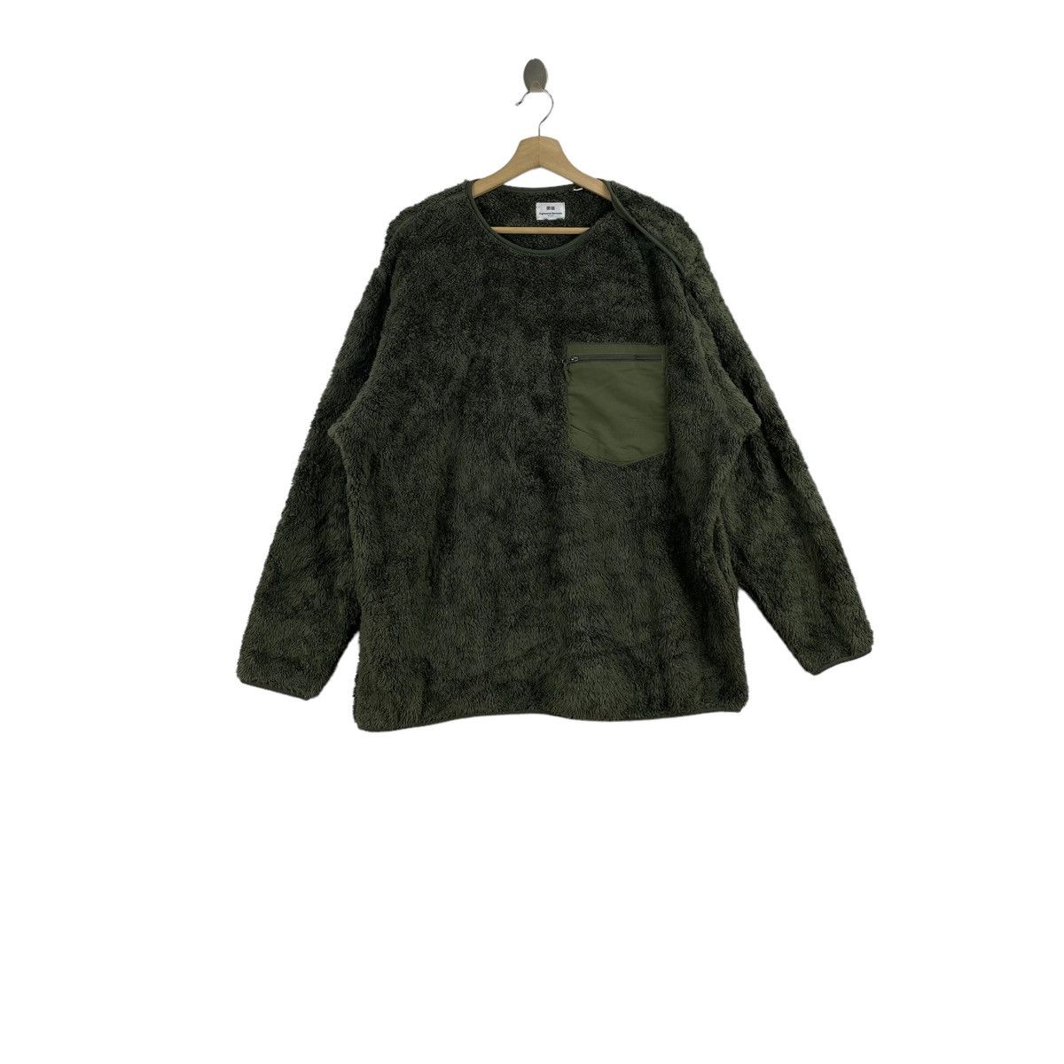 Uniqlo × White Mountaineering WHITE MOUNTAINEERING x UNIQLO Sherpa Fleece Khaki Sweatshirt Size US XXL / EU 58 / 5 - 1 Thumbnail