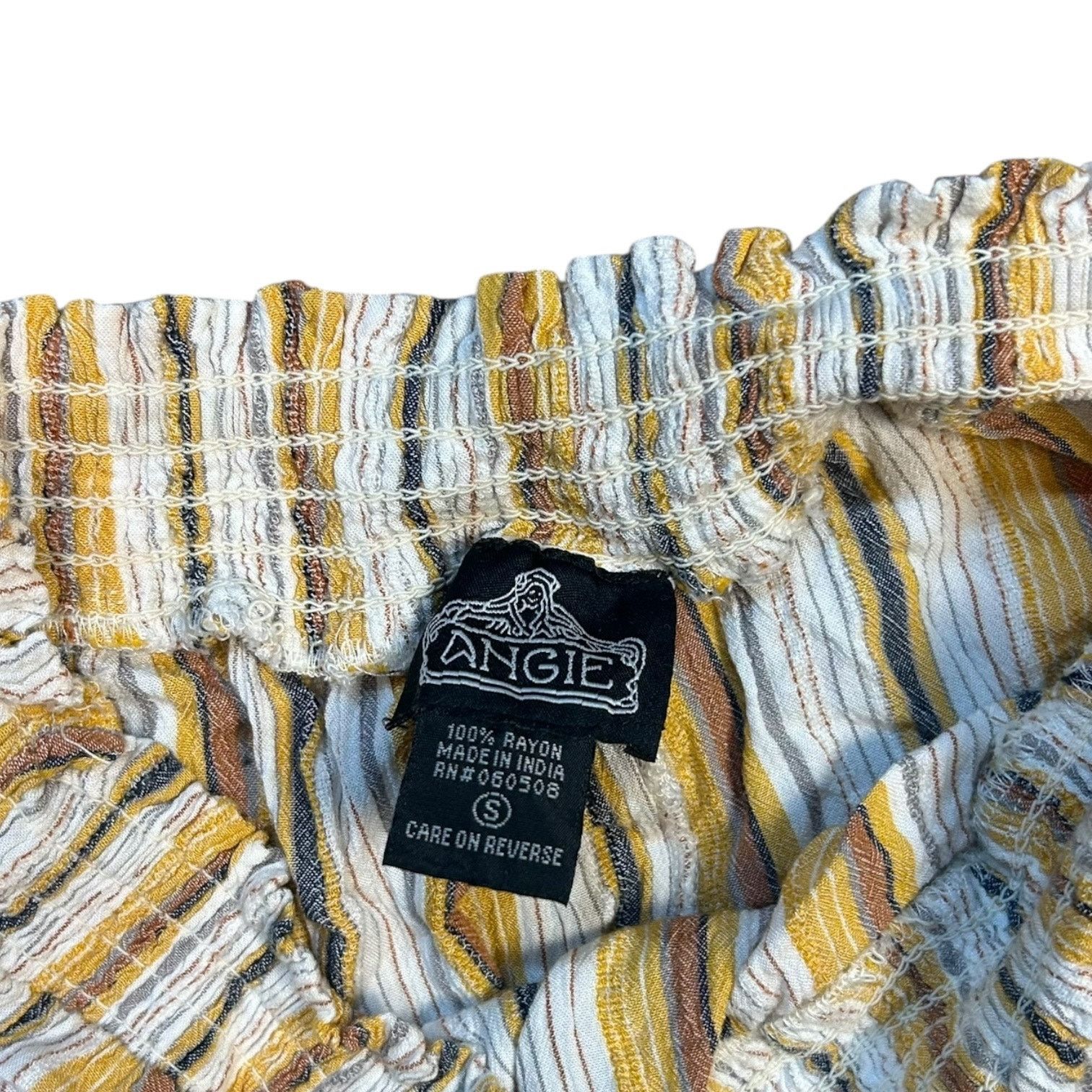 Other Angie Y2K Pinstripe Asymmetrical Boho Maxi Skirt Size 25" / US 0 / IT 36 - 4 Thumbnail