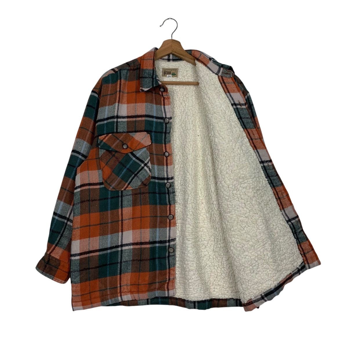 Vintage ACTIVE SCENE Outdoor Wear Check Flannel Jacket #2836-C128 Size US M / EU 48-50 / 2 - 8 Thumbnail