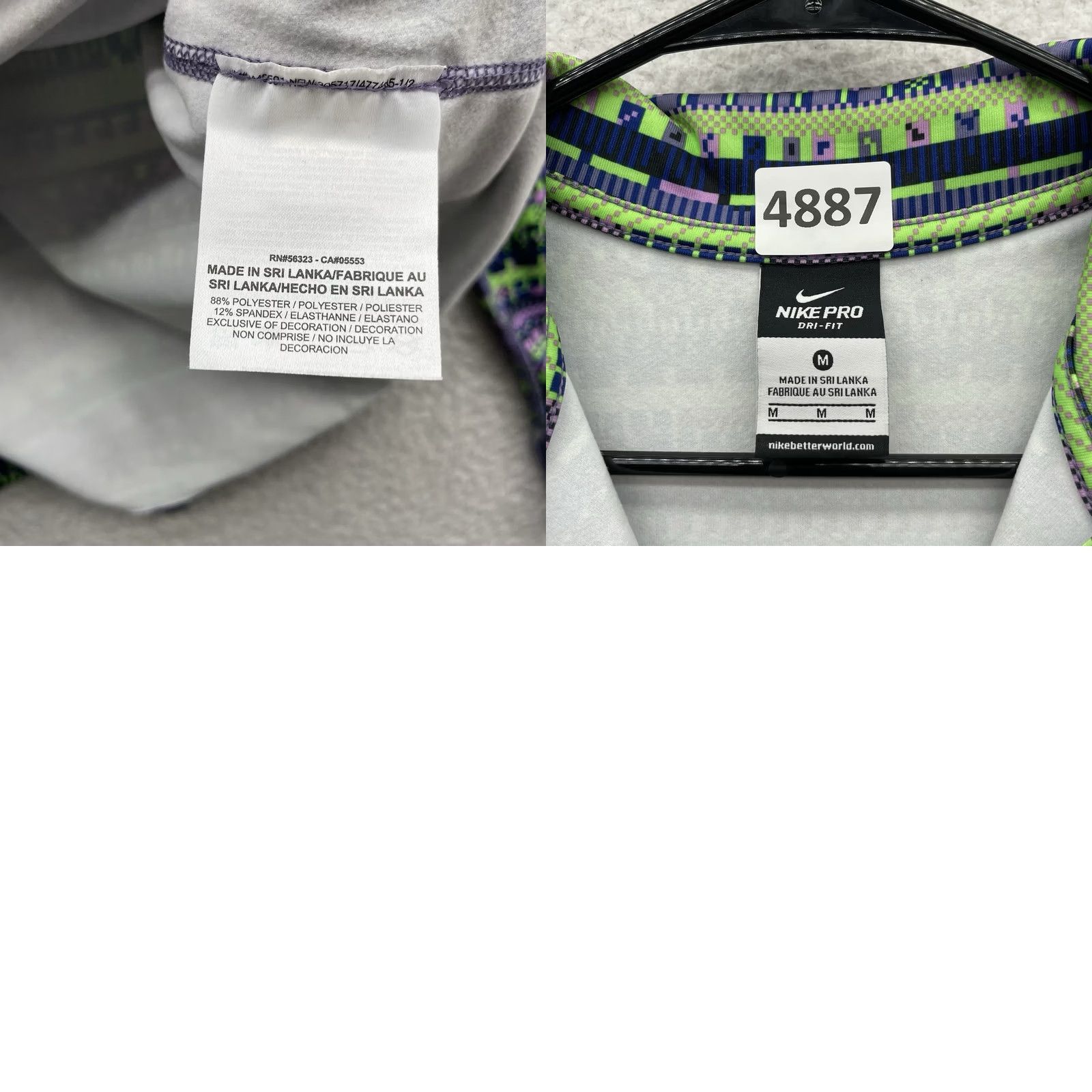 Nike Nike Pro Training Top Womens Medium 1/2 Zip Dri-Fit Aztec Tribal Gray M Size M / US 6-8 / IT 42-44 - 9 Thumbnail