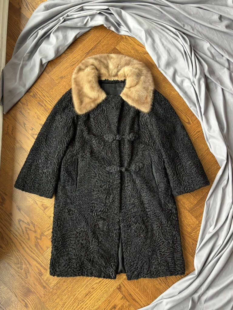 Cccp × Vintage True Vintage Astrakhan Fur Coat 70s Persian Lamb Hair Wool Size M / US 6-8 / IT 42-44 - 8 Thumbnail