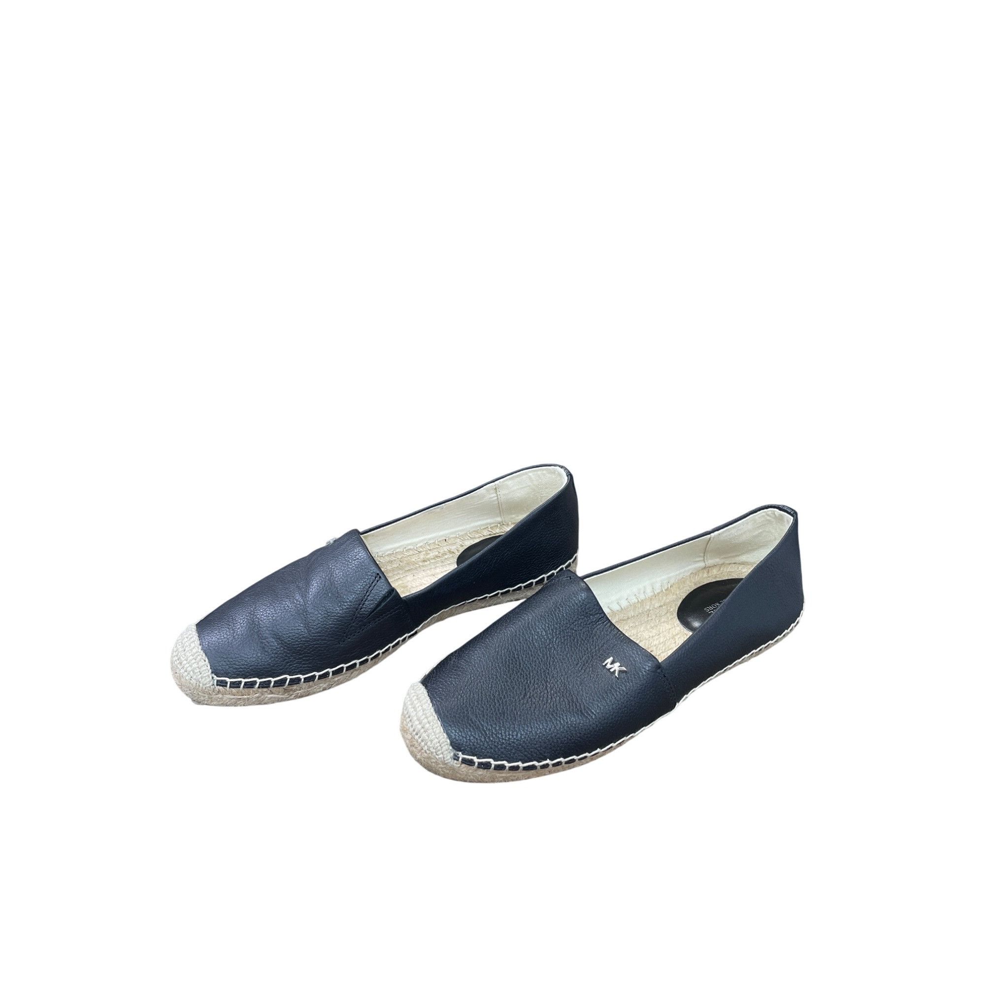 Michael Kors Michael Kors Womens Black Leather Espadrille Flats Size 6M S Size US 6 / IT 36 - 3 Thumbnail