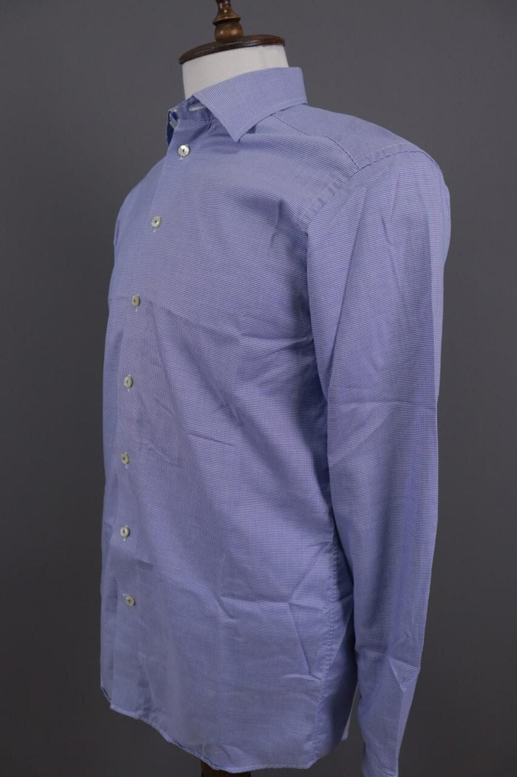 Eton Eton Contemporary Blue Check Extra Shirt 40 / 15.75 Size US M / EU 48-50 / 2 - 7 Thumbnail