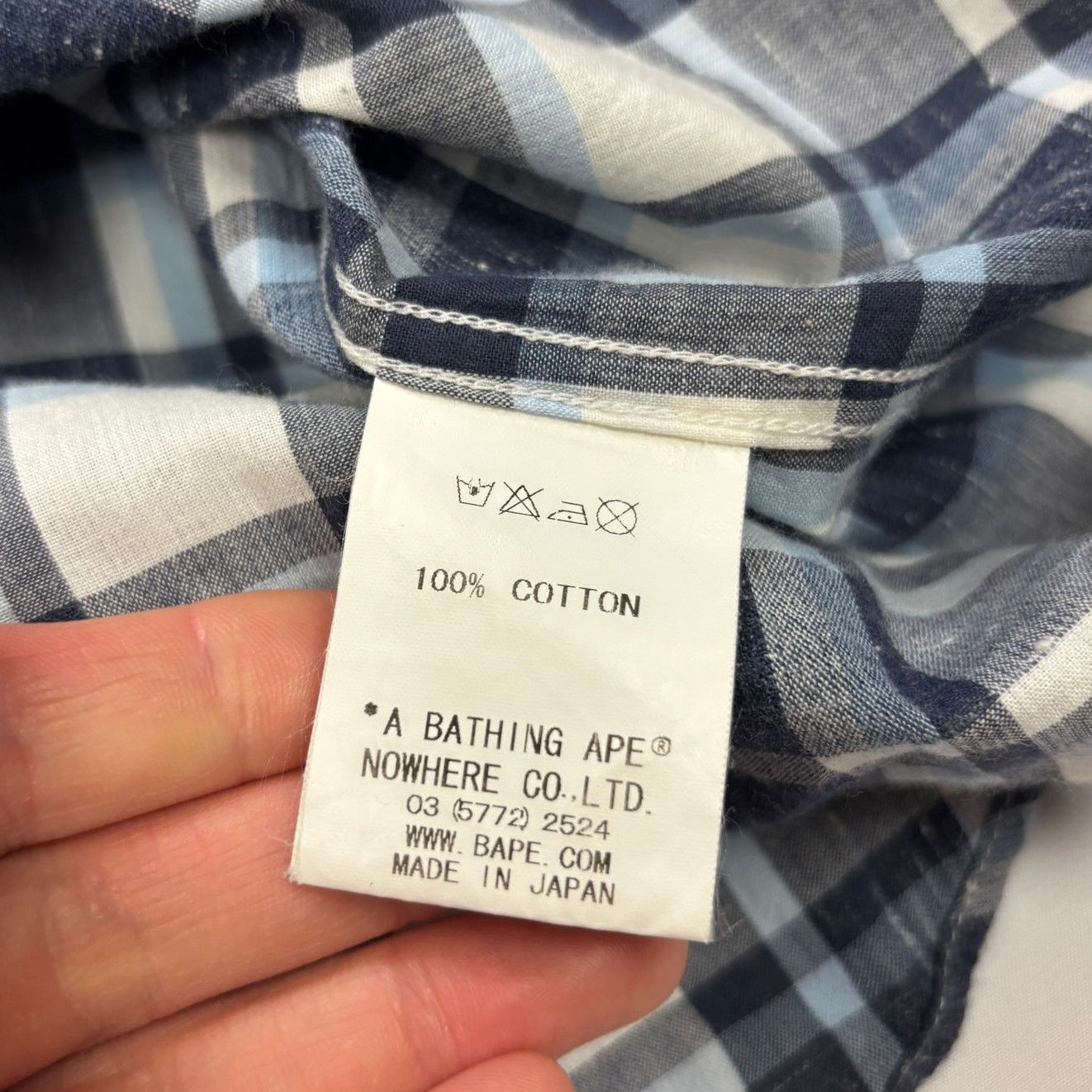 Bape A Bathing Ape BAPE Classics Plaid Button Up Shirt Men's S Size US S / EU 44-46 / 1 - 7 Thumbnail