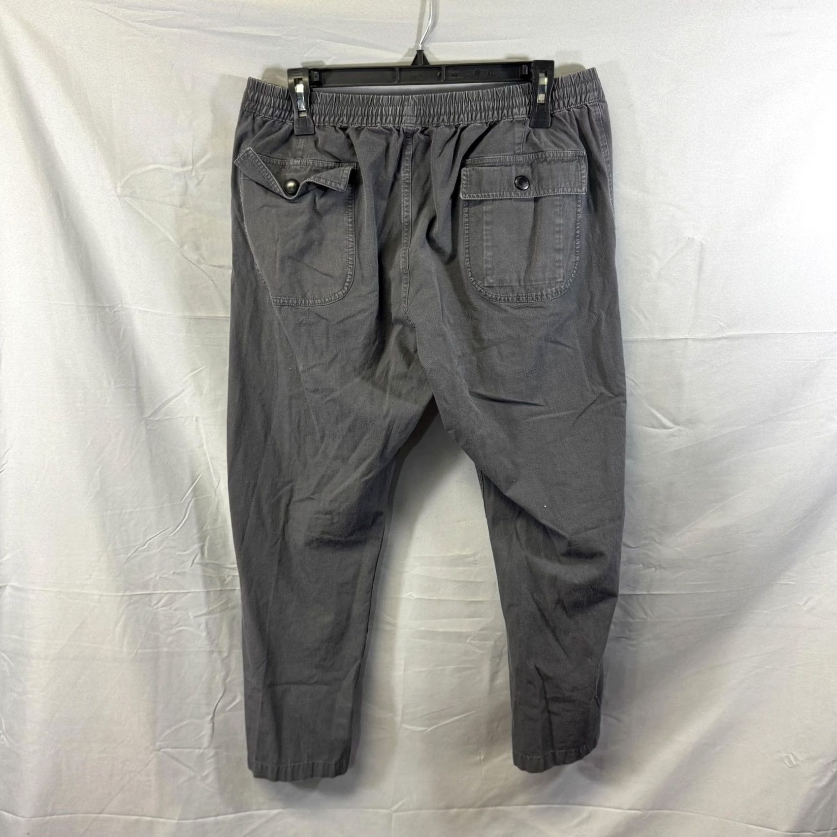 Buck Mason Buck Mason Pants Mens Medium 32-33 Gray Elastic Drawstring Nylon Stretch BM14053 Pants Adjustable Waist Pockets Casual Travel Regular Inseam 25in Size US 31 - 2 Thumbnail