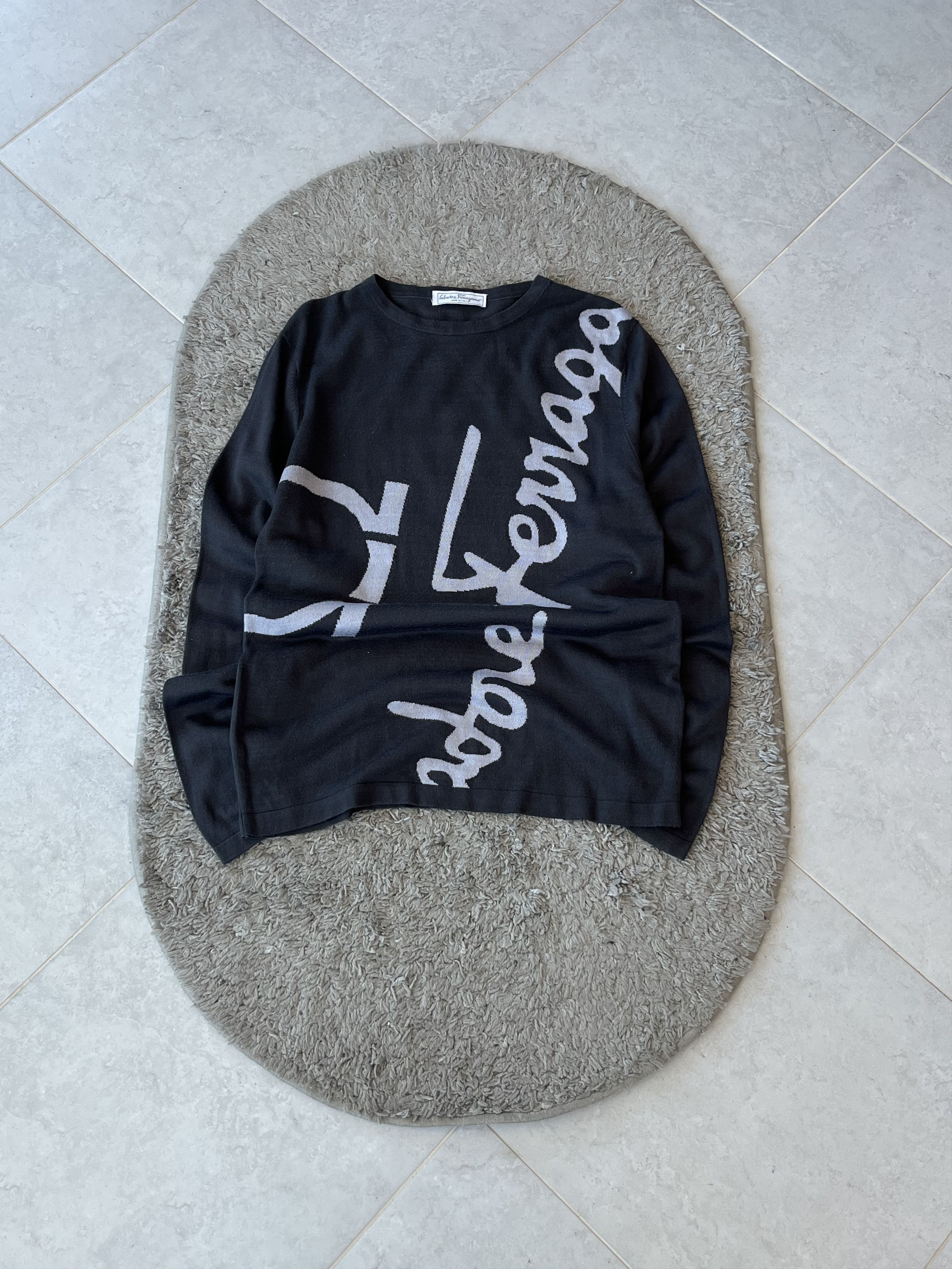 Salvatore Ferragamo SALVATORE FERRAGAMO Vintage Long Sleeve T-shirt Very Rare Size US M / EU 48-50 / 2 - 1 Thumbnail