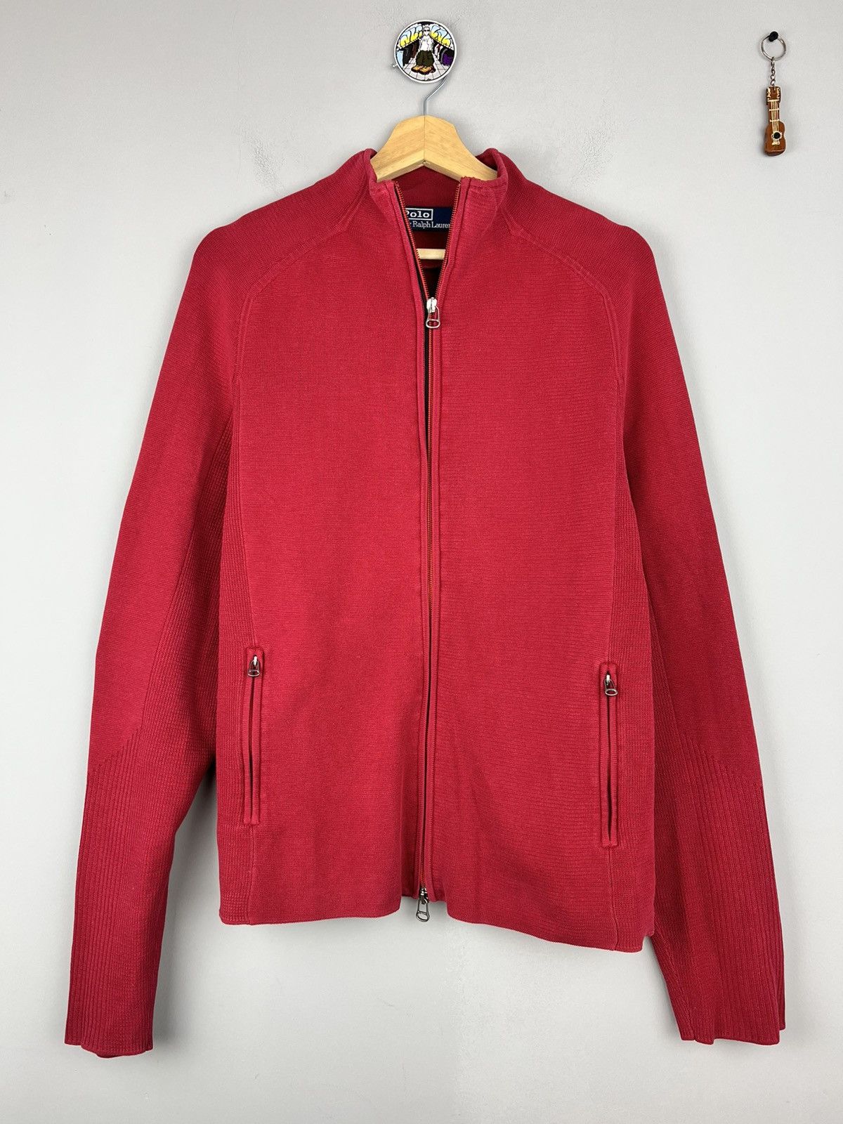 Polo Ralph Lauren × Vintage Rare Polo Ralph Lauren Lampo Zip Sweater Red Size US L / EU 52-54 / 3 - 1 Thumbnail