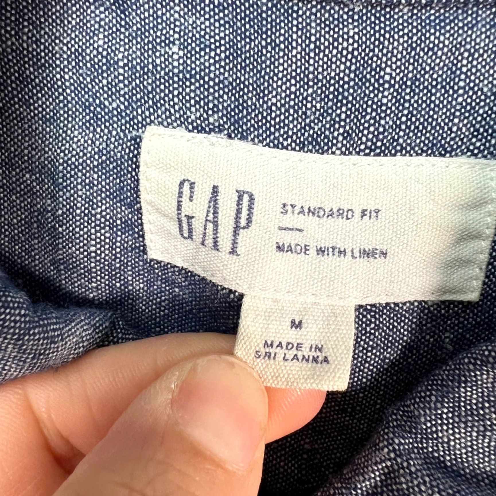 Gap Gap Mens Shirt Size M Blue Linen-Blend Short Sleeve Button-Up Size US M / EU 48-50 / 2 - 3 Thumbnail