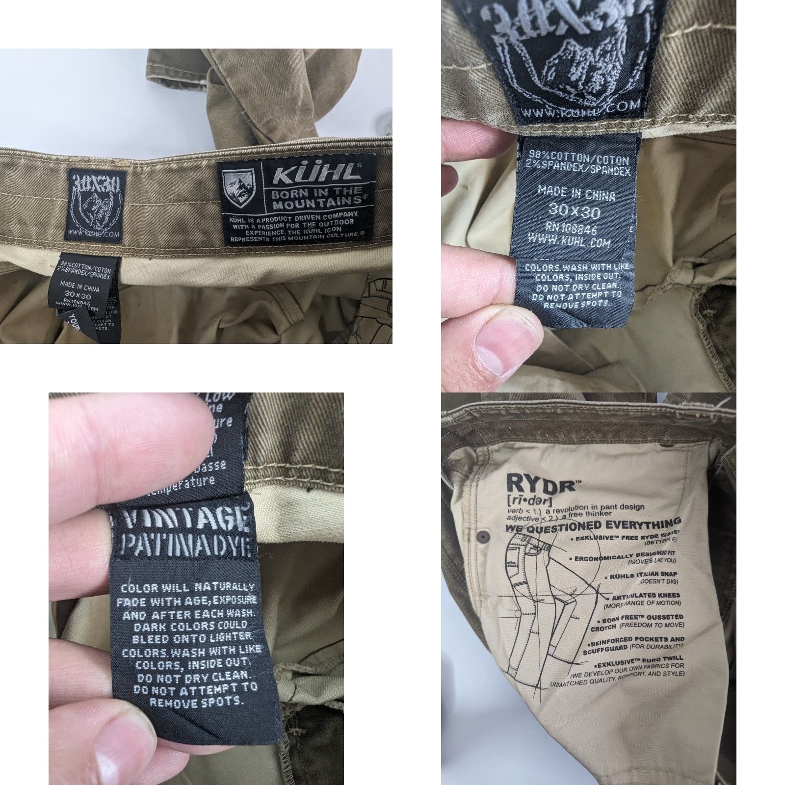 Vintage **Men's Brown Lived-In Hiking Pants Size 30 Kuhl Rydr** User: Men's Brown Lived-In Hiking Pants Size 30 Kuhl Rydr Size US 30 / EU 46 - 9 Thumbnail