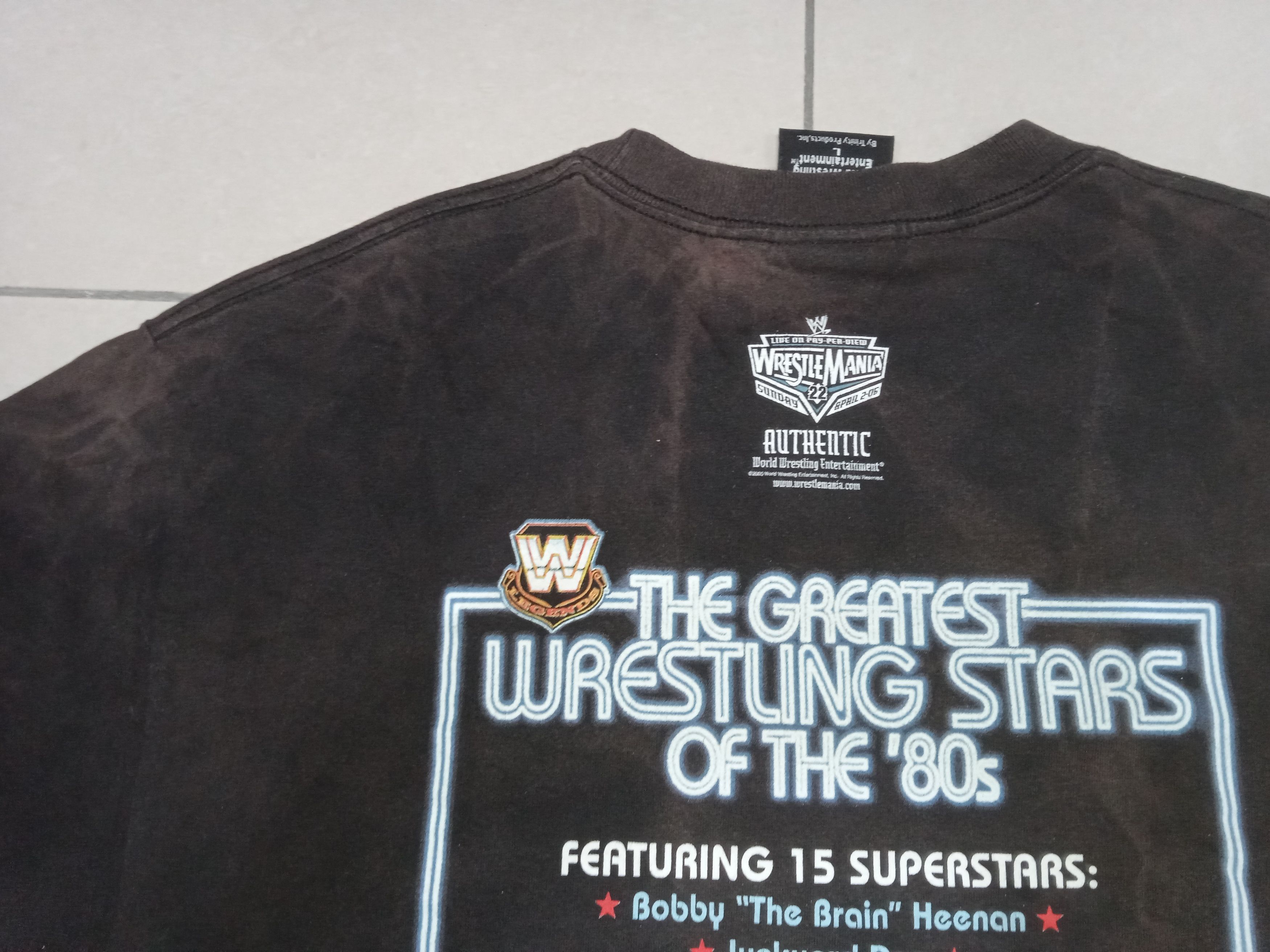 Vintage Vintage 2000s Greatest Wrestling Stars of 80s T-Shirt Size US L / EU 52-54 / 3 - 9 Thumbnail