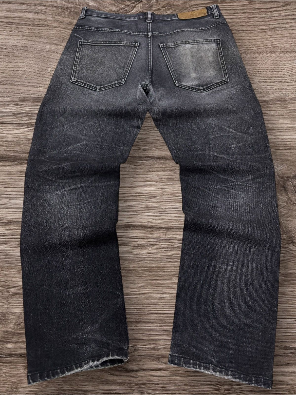 Beams Japan Beams Japan Black Wash Cropped Jeans Size 31" - 2 Thumbnail