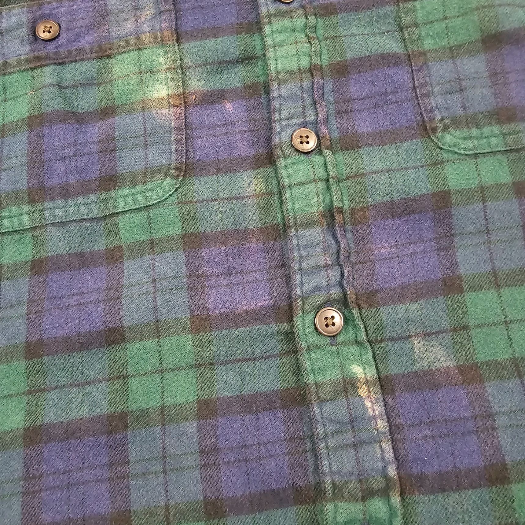 J.Crew J.CREW Slim Fit Flannel Shirt Mens Large Blue Green Blackwatch Plaid Button-Up Size US L / EU 52-54 / 3 - 4 Thumbnail