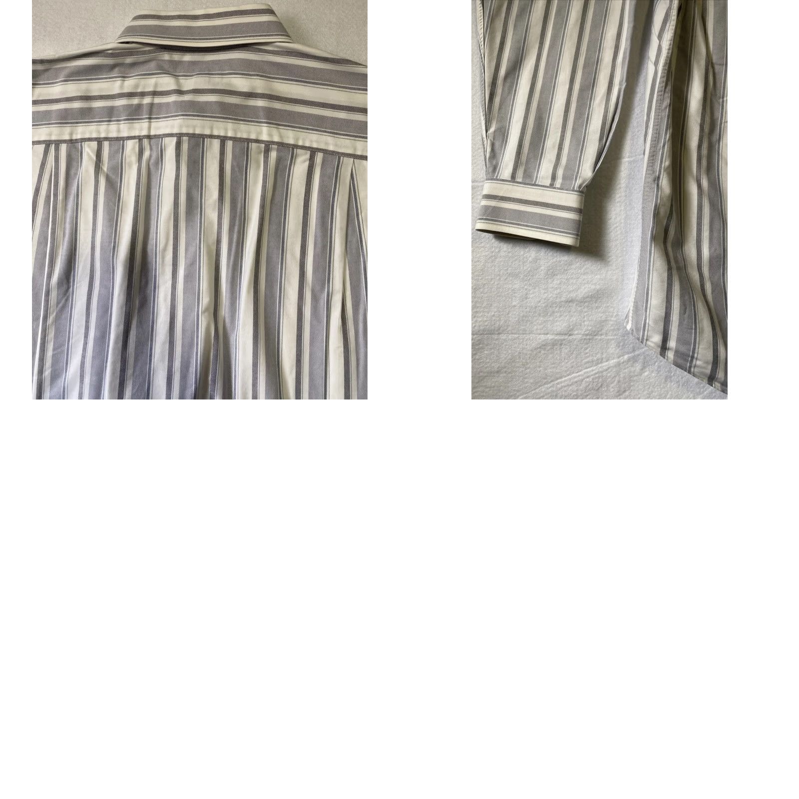 Vintage Paul Frederick Button Dress Shirt Men’s XL Gray Long Sleeve Striped Button-Down Collared Size 46R - 8 Thumbnail