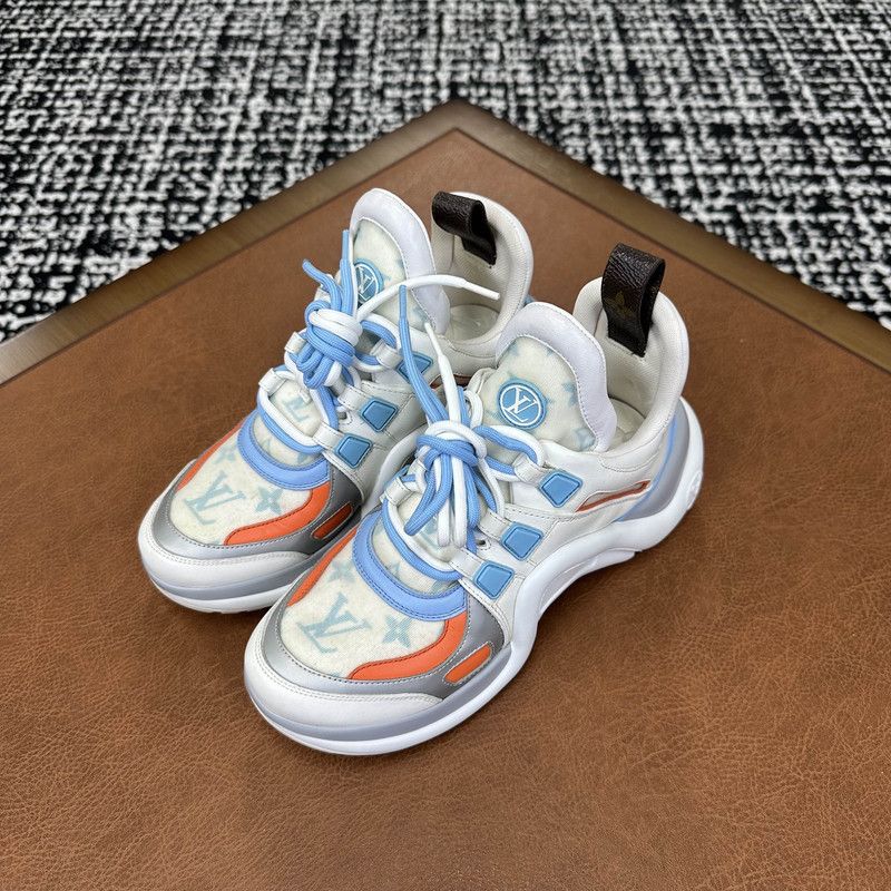 Louis Vuitton Louis Vuitton Archlight Sneakers in Gray White Blue 0079 Size US 5.5 / EU 38 - 1 Thumbnail