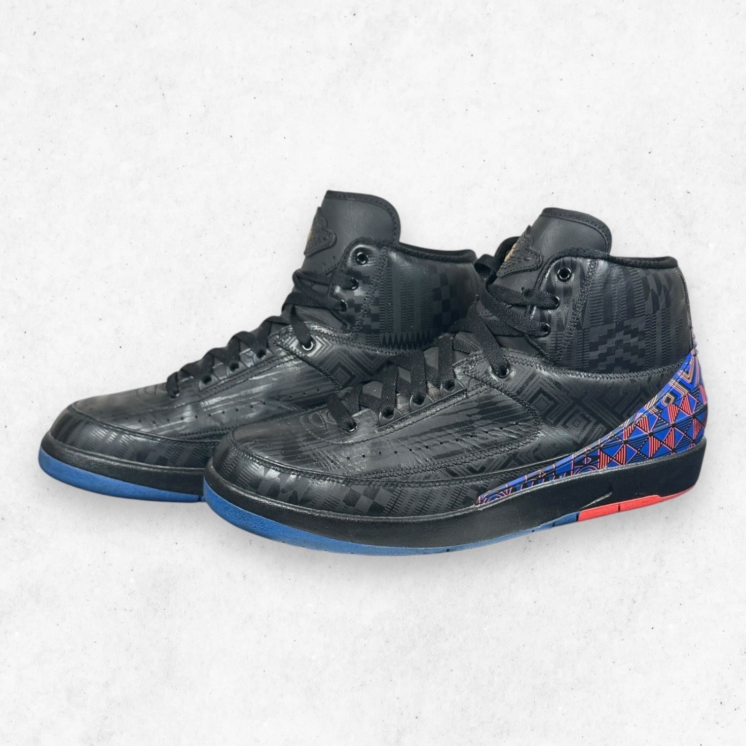 Jordan Brand Air Jordan 2 Retro BHM Black/Kente Size 10.5 Size US 10.5 / EU 43-44 - 3 Thumbnail