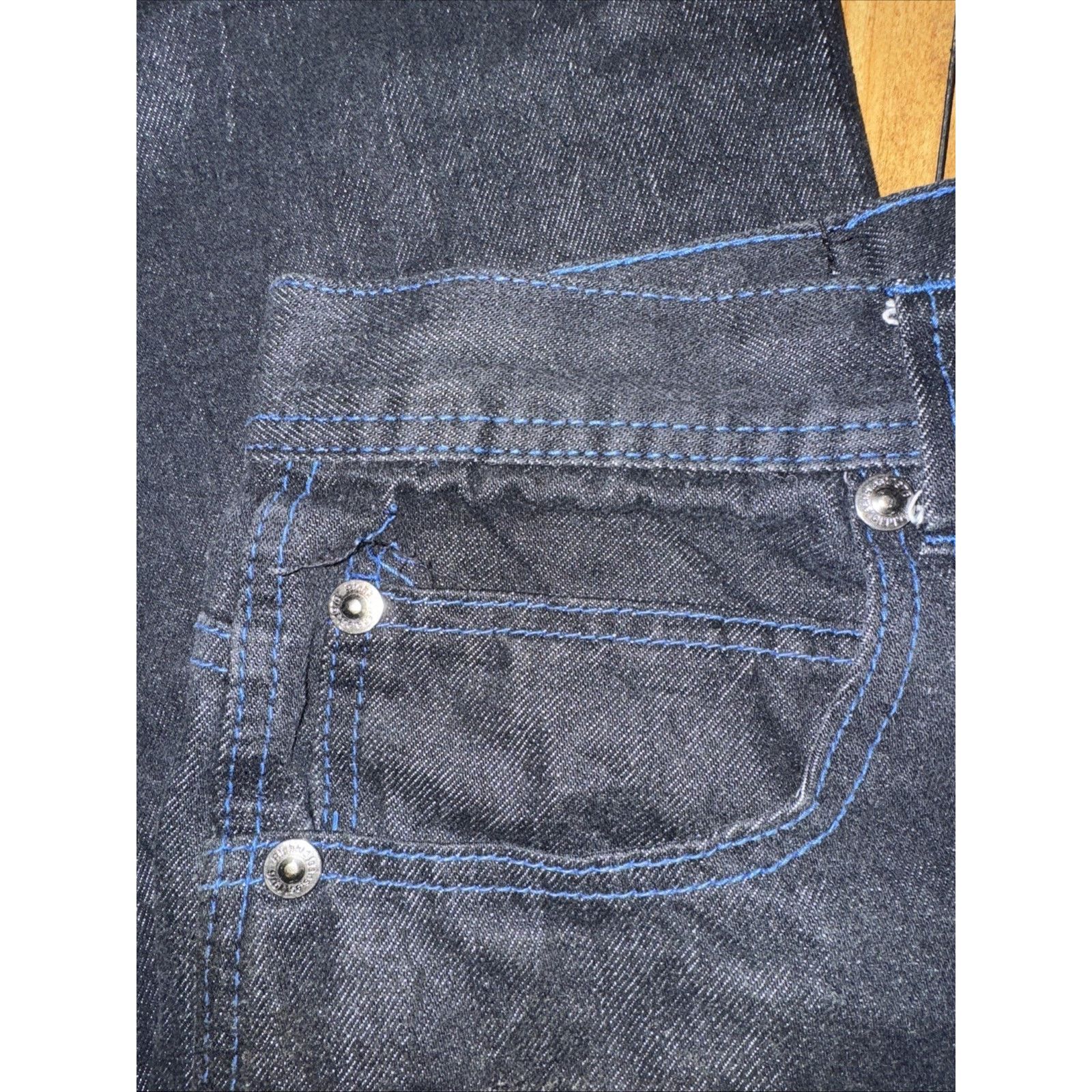 Vintage Rich Kid Jeans 36x32 Dark Wash Distressed Y2K Skater Size US 36 / EU 52 - 10 Thumbnail