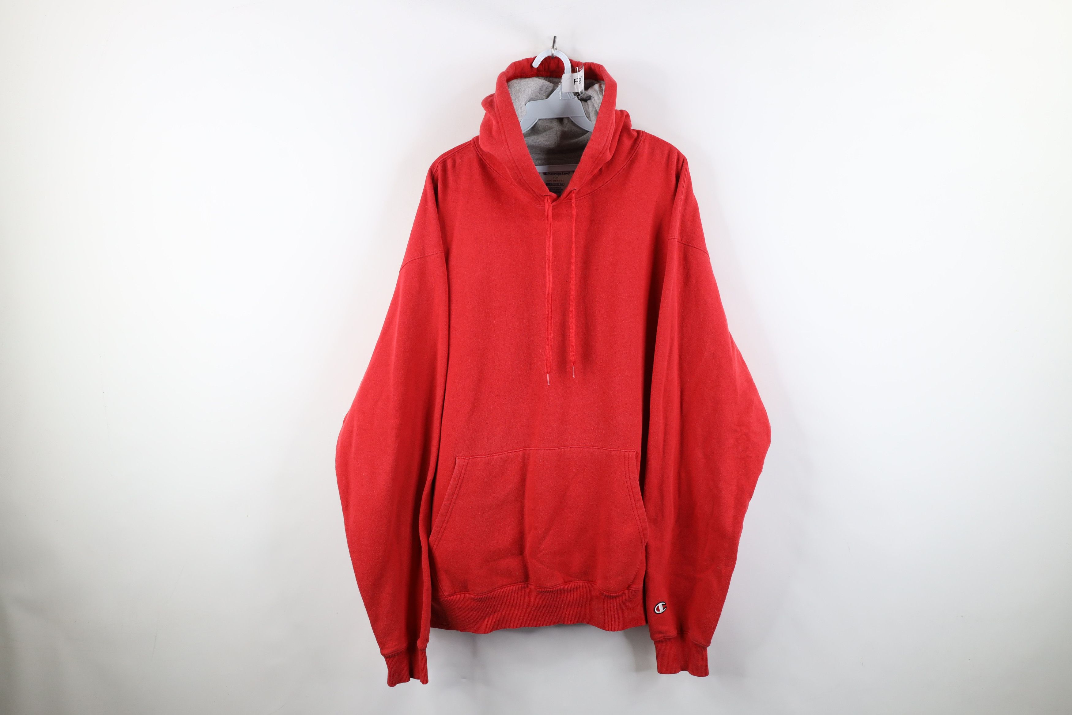 Champion Vintage Champion Baggy Oversized Hoodie Sweatshirt Red Size US XL / EU 56 / 4 - 1 Thumbnail