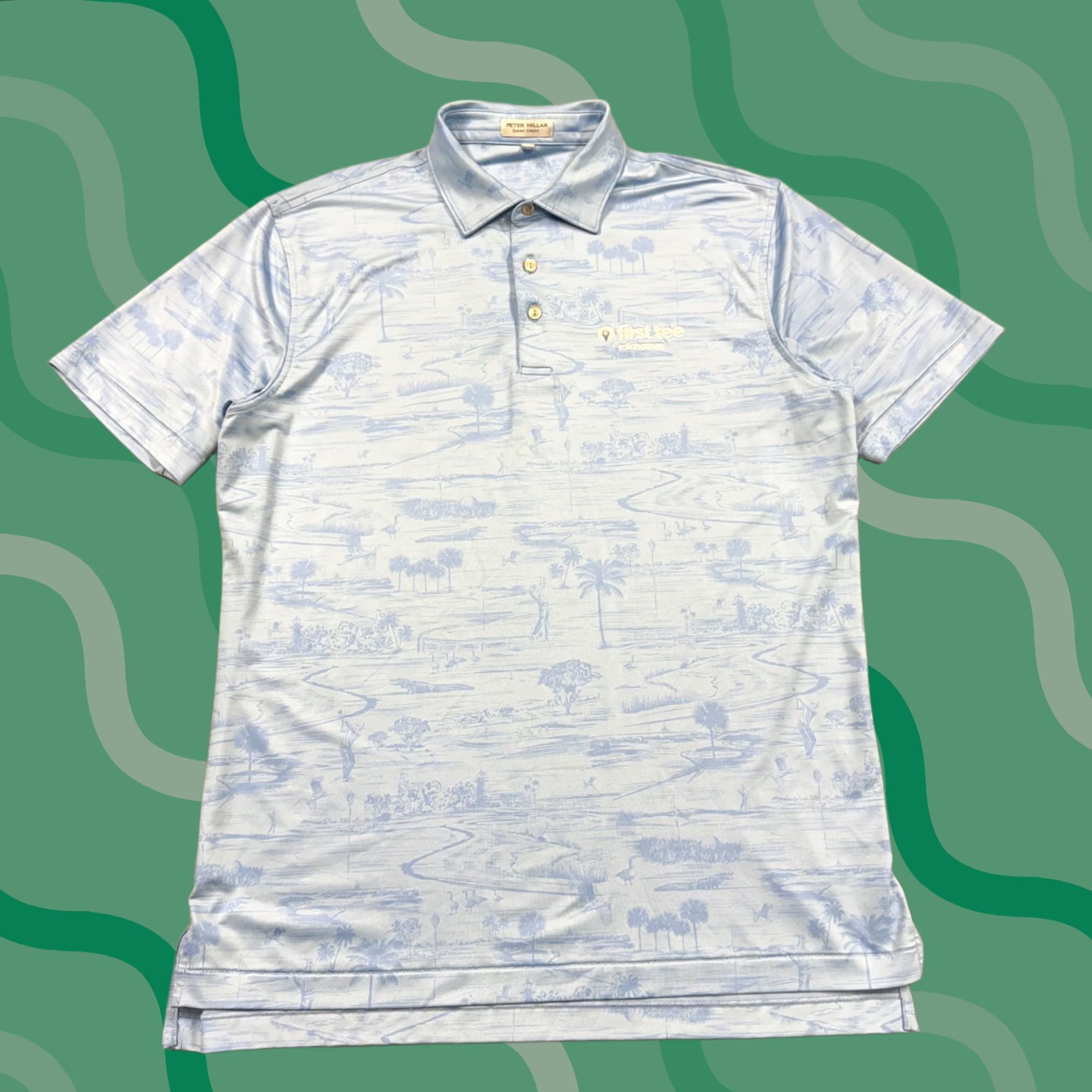 Peter Millar Peter Millar Polo Shirt Mens M Golf Summer Comfort Blue Short Sleeve Quick Dry Moisture Wicking Logo Polo 90s? Size US M / EU 48-50 / 2 - 1 Thumbnail