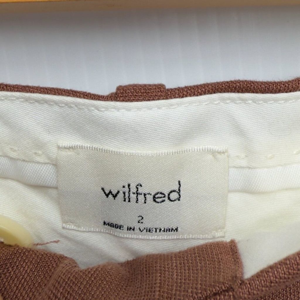 Other WILFRED Effortless Cropped Wide-Leg Mocha Brown Pants Size 2 Size 26" / US 2 / IT 38 - 7 Thumbnail
