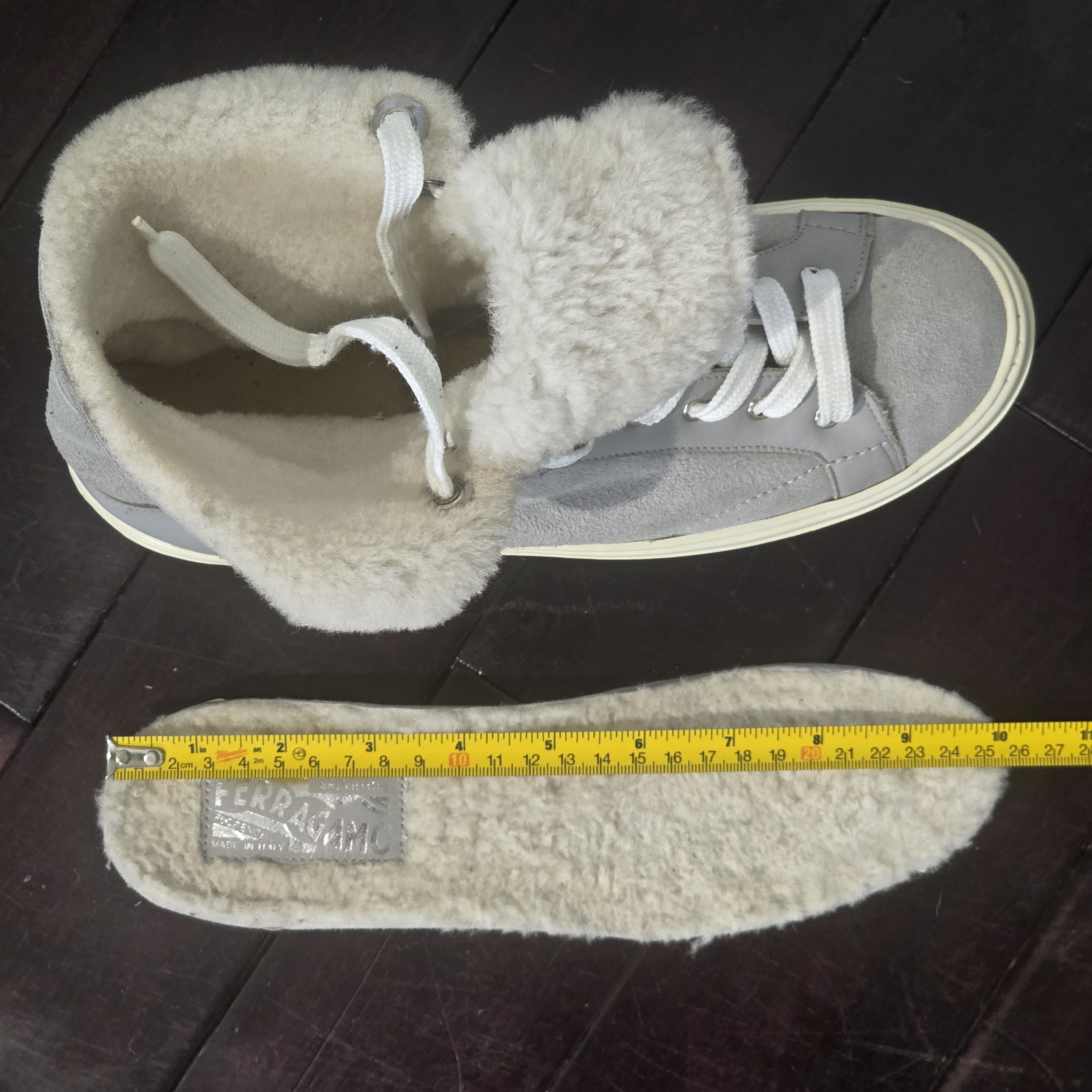 Salvatore Ferragamo Nisia shearling suede hi-tops Size US 9 / IT 39 - 8 Thumbnail