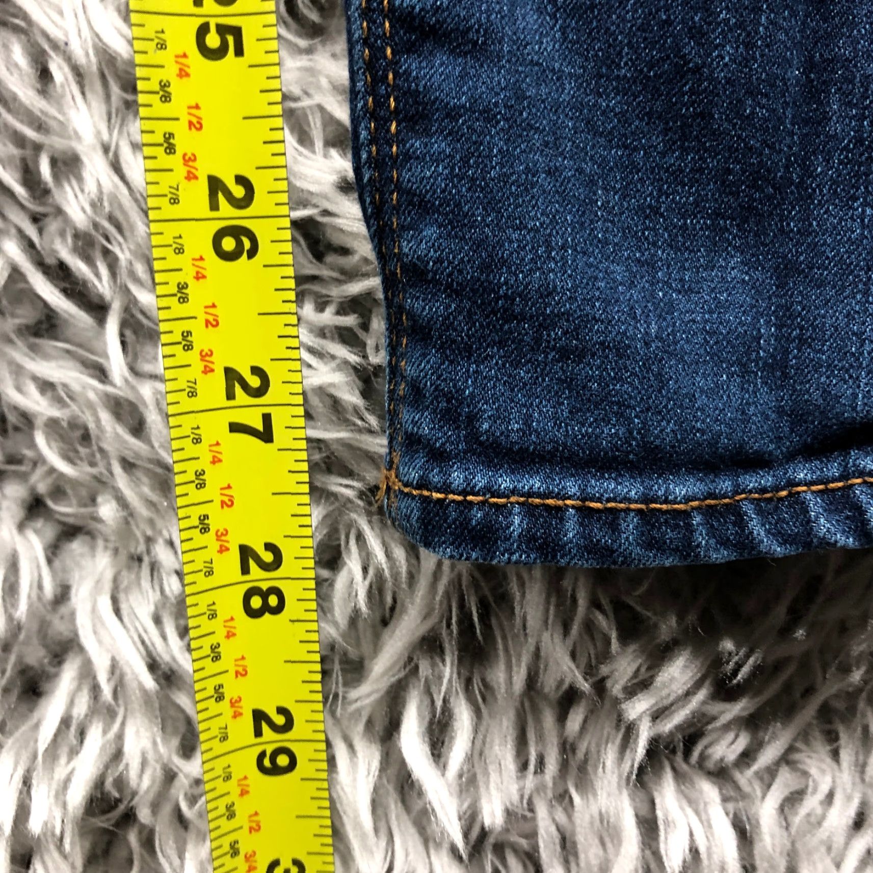 Denime Mudd Skinny Jeans Size 3 Juniors Mid Rise Dark Wash Blue Denim Distressed Size 26" / US 2 / IT 38 - 3 Thumbnail
