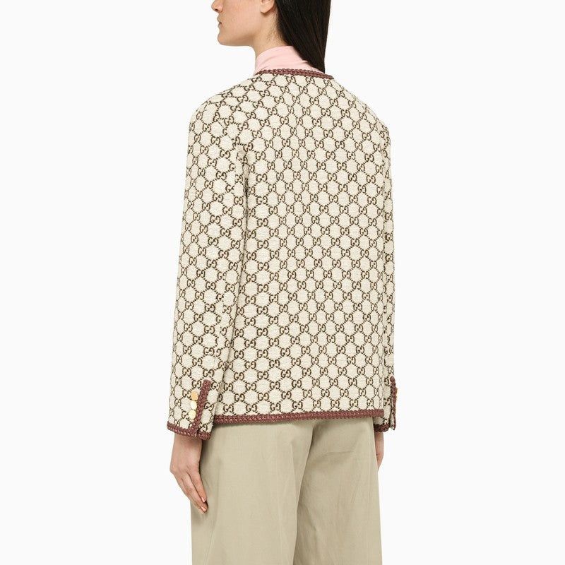 Gucci o1B3y1r0426 Cardigan Sweater in Beige/Brown Size M / US 6-8 / IT 42-44 - 3 Thumbnail