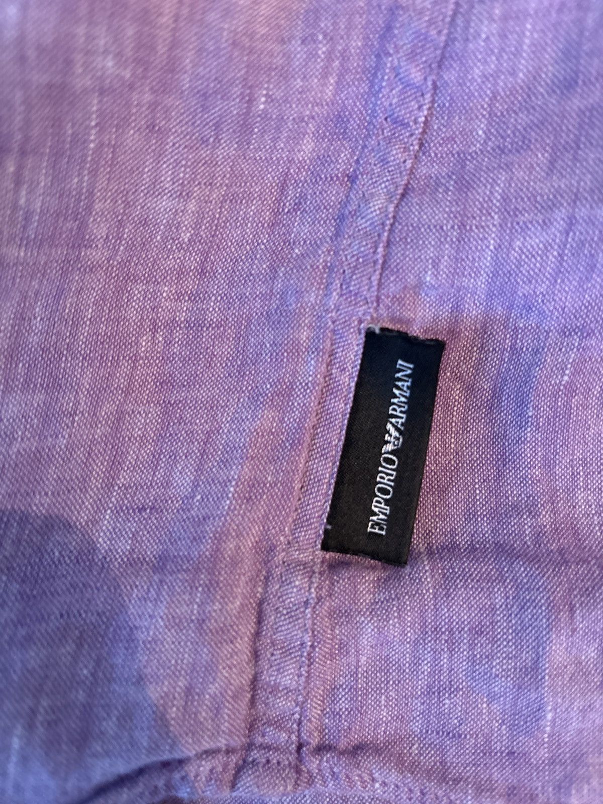 Emporio Armani Vintage Purple Emporio Armani Linen Long sleeve button up Size US M / EU 48-50 / 2 - 4 Thumbnail