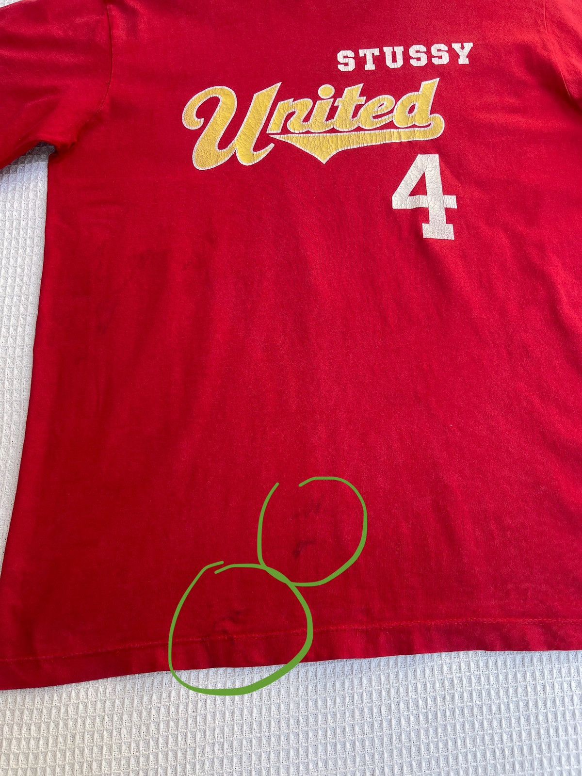 Stussy Rare🔥Vintage STUSSY United 4 Red T Shirt Size US XL / EU 56 / 4 - 13 Thumbnail