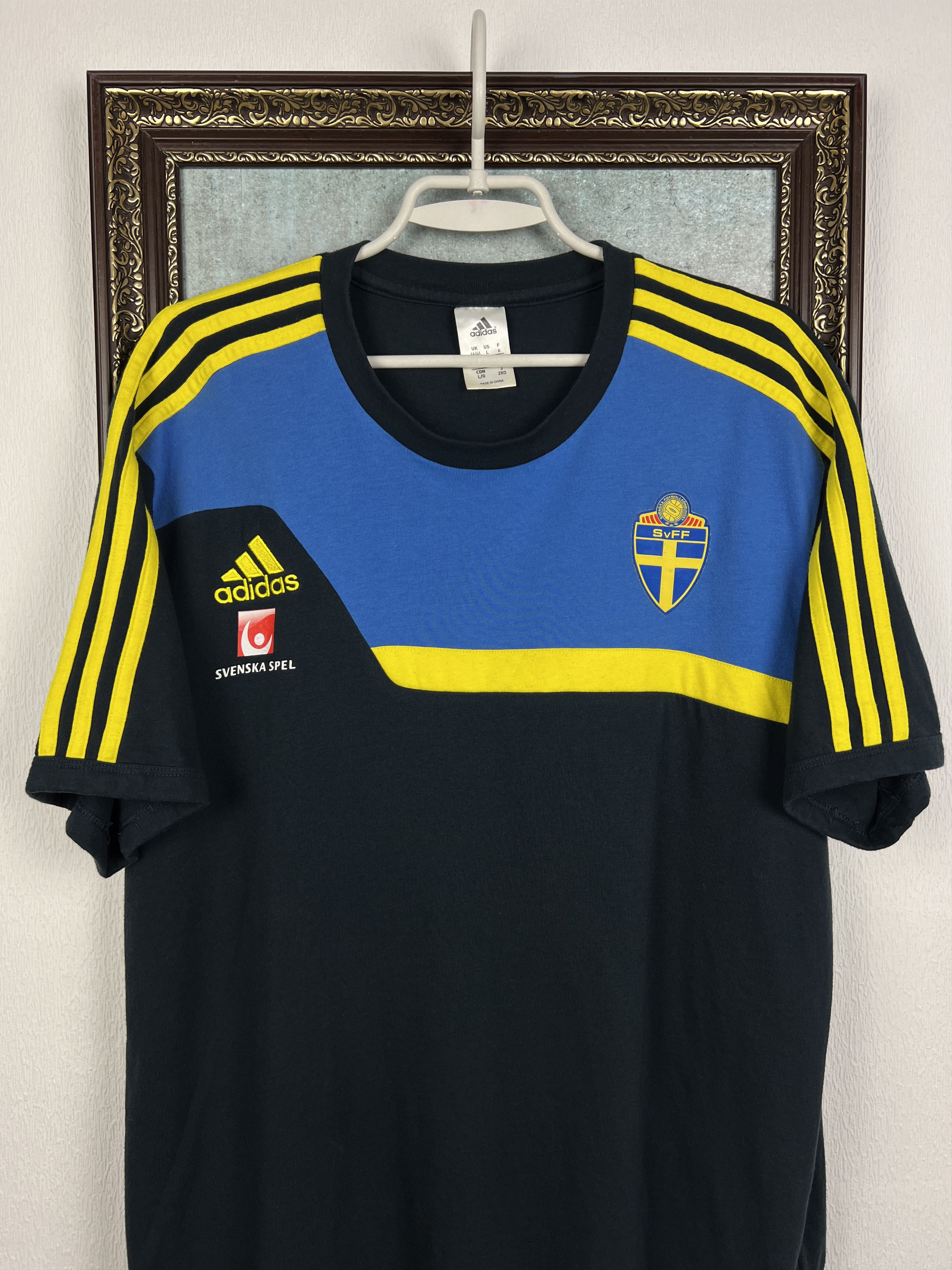 Adidas Sweden Football Train Shirt Soccer Jersey National Trikot Size US L / EU 52-54 / 3 - 2 Thumbnail